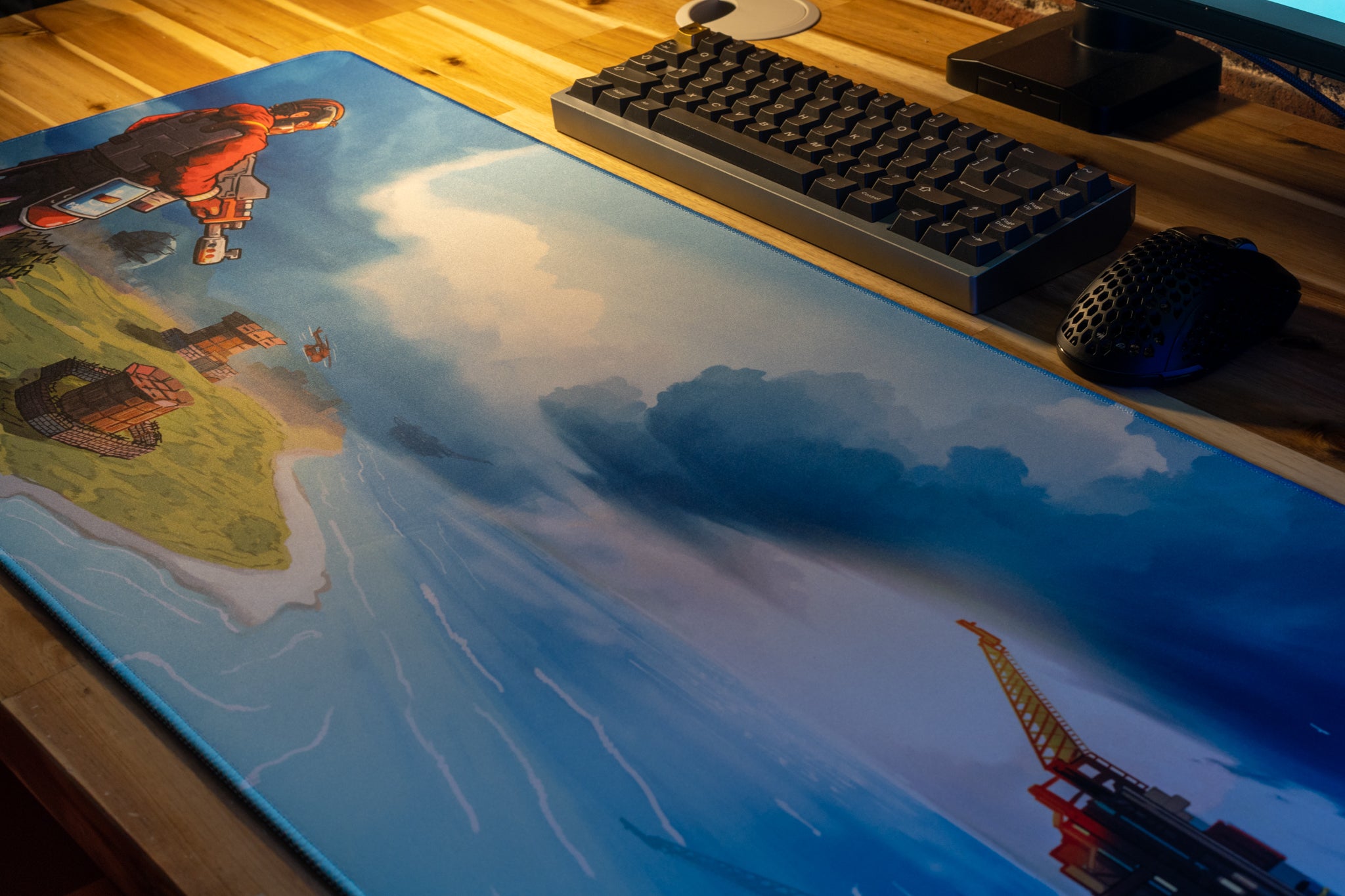 Falcon Oil Rig Limited Edition Rust XL Gaming Mouse Pad - Ergonomic Non-Slip Surface for PC Gaming & Office Work