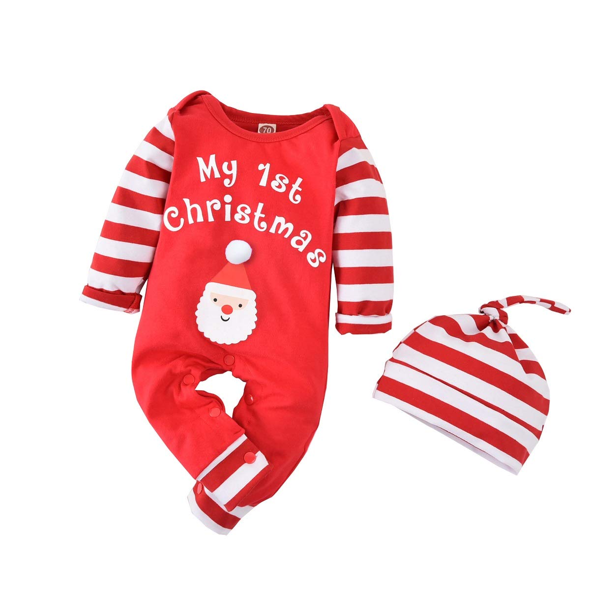 Adorable Christmas Outfit for Newborn Baby Boy & Girl - Plaid Santa Romper Jumpsuit One-Piece Long Sleeve Set | Perfect for Holiday Photos, Family Gatherings & Festive Celebrations