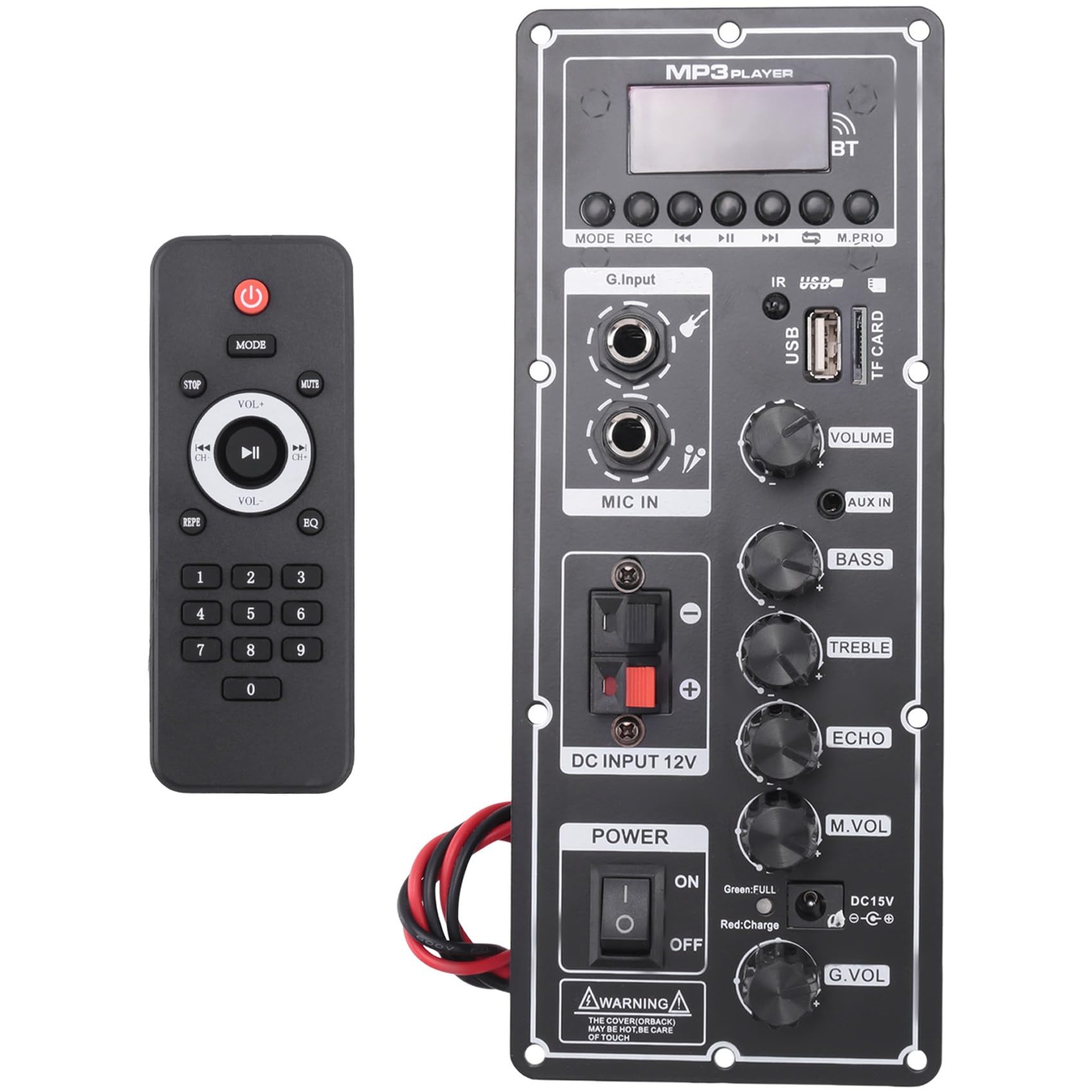 KACPLY Bluetooth Amplifier Board - Wireless Speaker Amplifier with AUX, TF Card & USB Port for 6-12 Inch Speakers | Perfect for Home Audio, DIY Projects & Car Stereo Systems