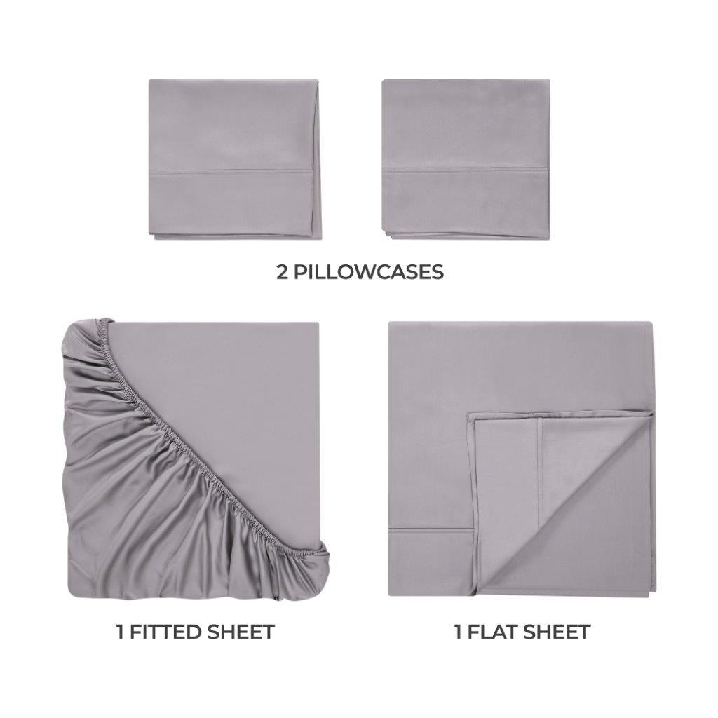 300 Thread Count Modal From Beechwood Extra Deep Pocket Sheet Set - Ultra Soft & Breathable Bedding for Queen/King Size Mattresses - Perfect for Luxury Hotels, Guest Rooms & Master Bedrooms