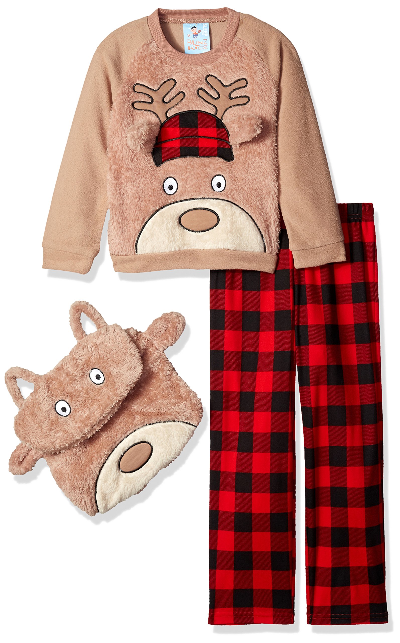 Boys' Reindeer Games 2pc Pajama Set with Plush Bag - Cozy Christmas Sleepwear for Kids' Holiday Nights