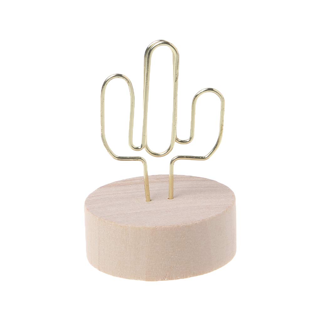 CHENGBEI Wooden Memo Card Holder with Round Base - Photo Message Clip Note Clamp for Wedding Table Numbers & Party Decor - Perfect for Bridal Showers, Receptions, and Special Events