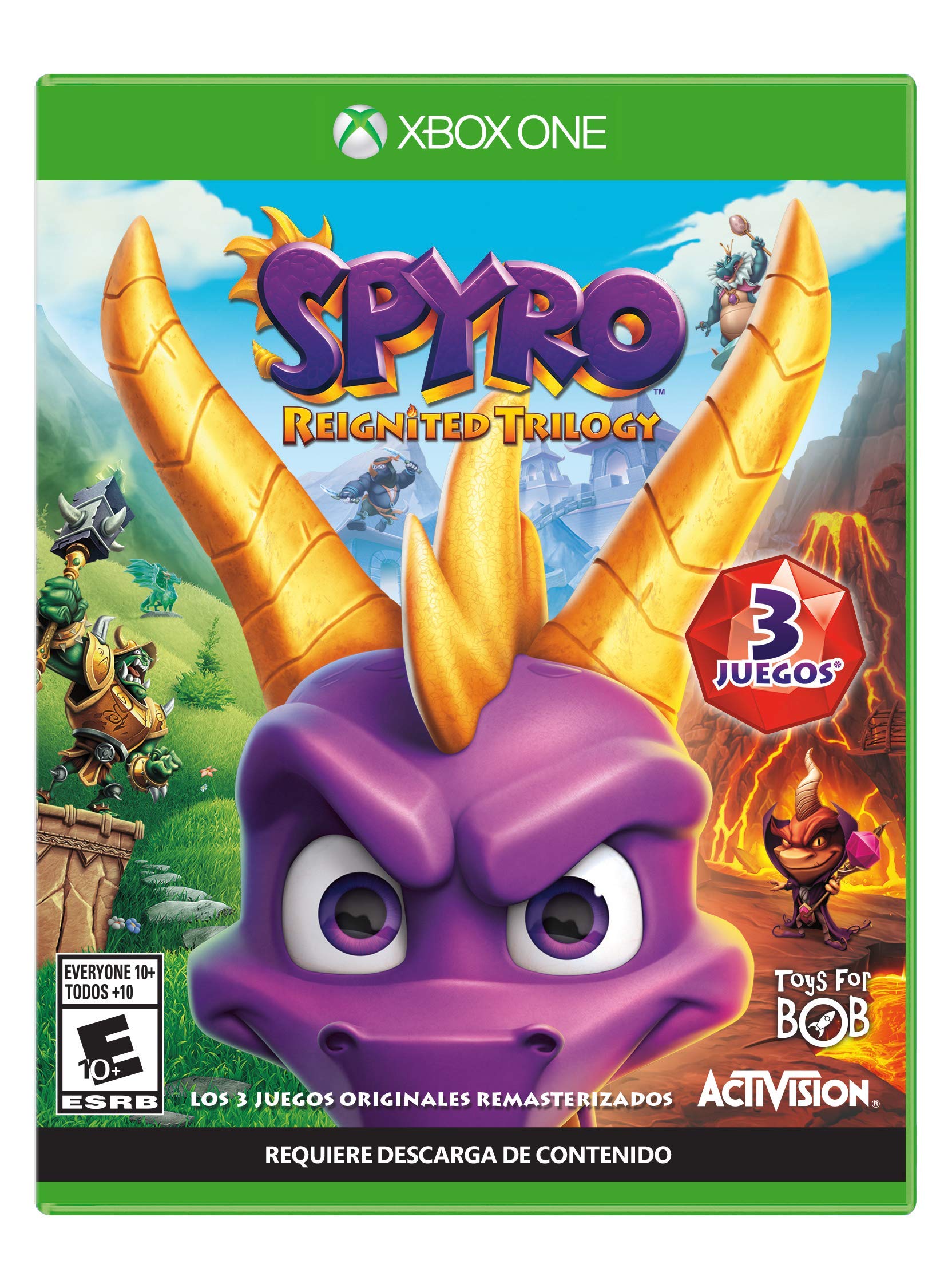 Spyro Reignited Trilogy for Xbox One - English Game Audio & Spanish Back Cover - Perfect for Adventure Gaming & Collectors