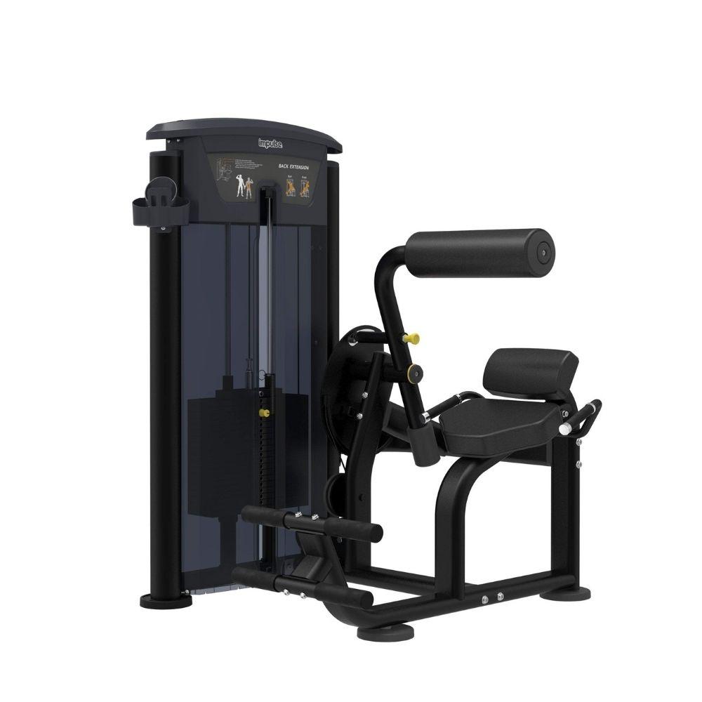 Impulse Back Extension Machine - 200lb Weight Stack for Home Gym Strength Training - Perfect for Core Workouts, Lower Back Pain Relief & Fitness Enthusiasts