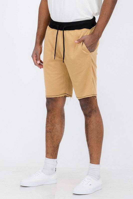 WeRaw Cut Sweat Shorts for Men - Breathable Workout Gym Running Shorts with Pockets - Perfect for Training, Jogging & Casual Wear