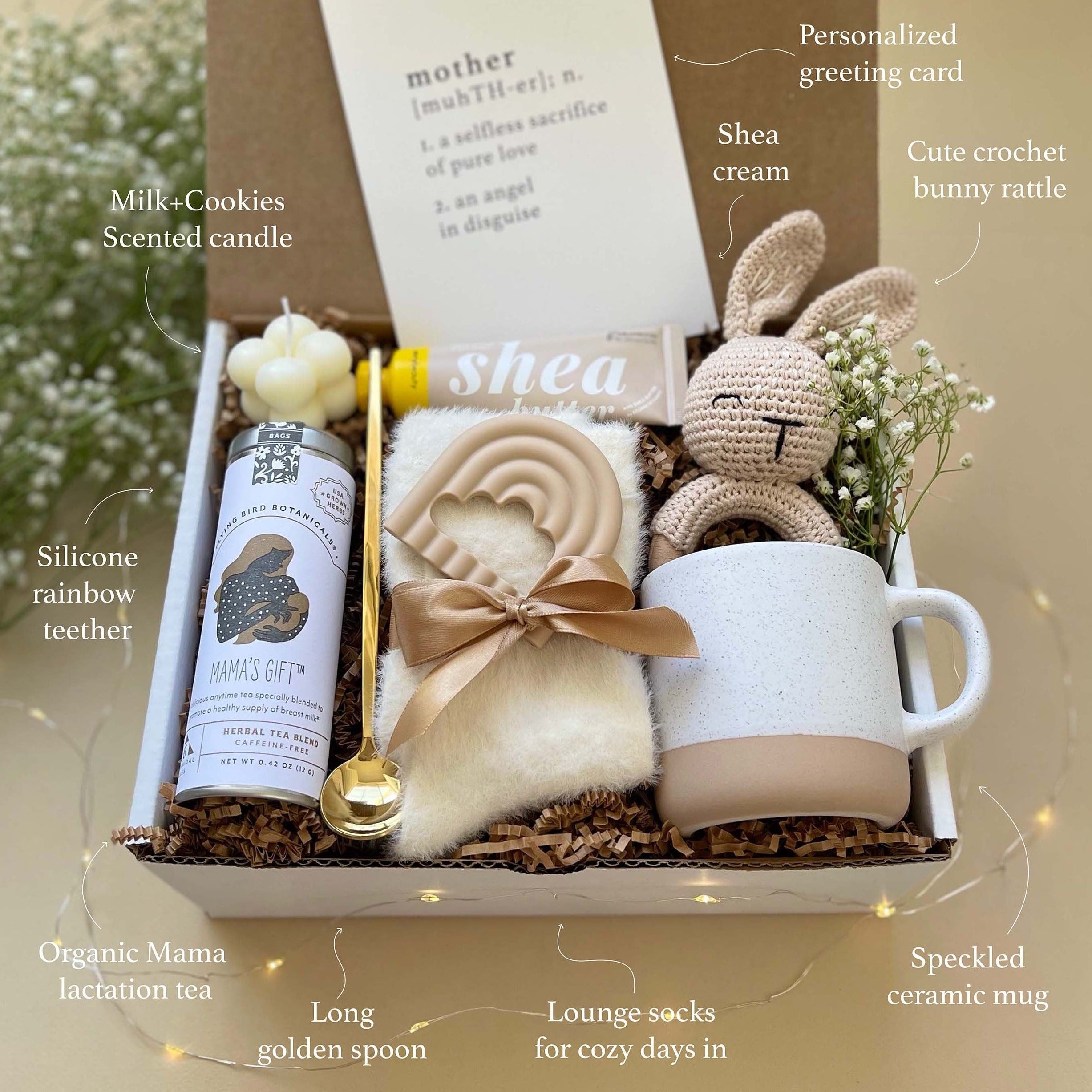 Premium New Mom & Baby Gift Box - Postpartum Care Package for Women After Birth | Thoughtful Push Present for Newborn Boys, Girls & Unisex | Perfect Baby Shower Gift & New Parent Care Package for Hospital or Home Recovery