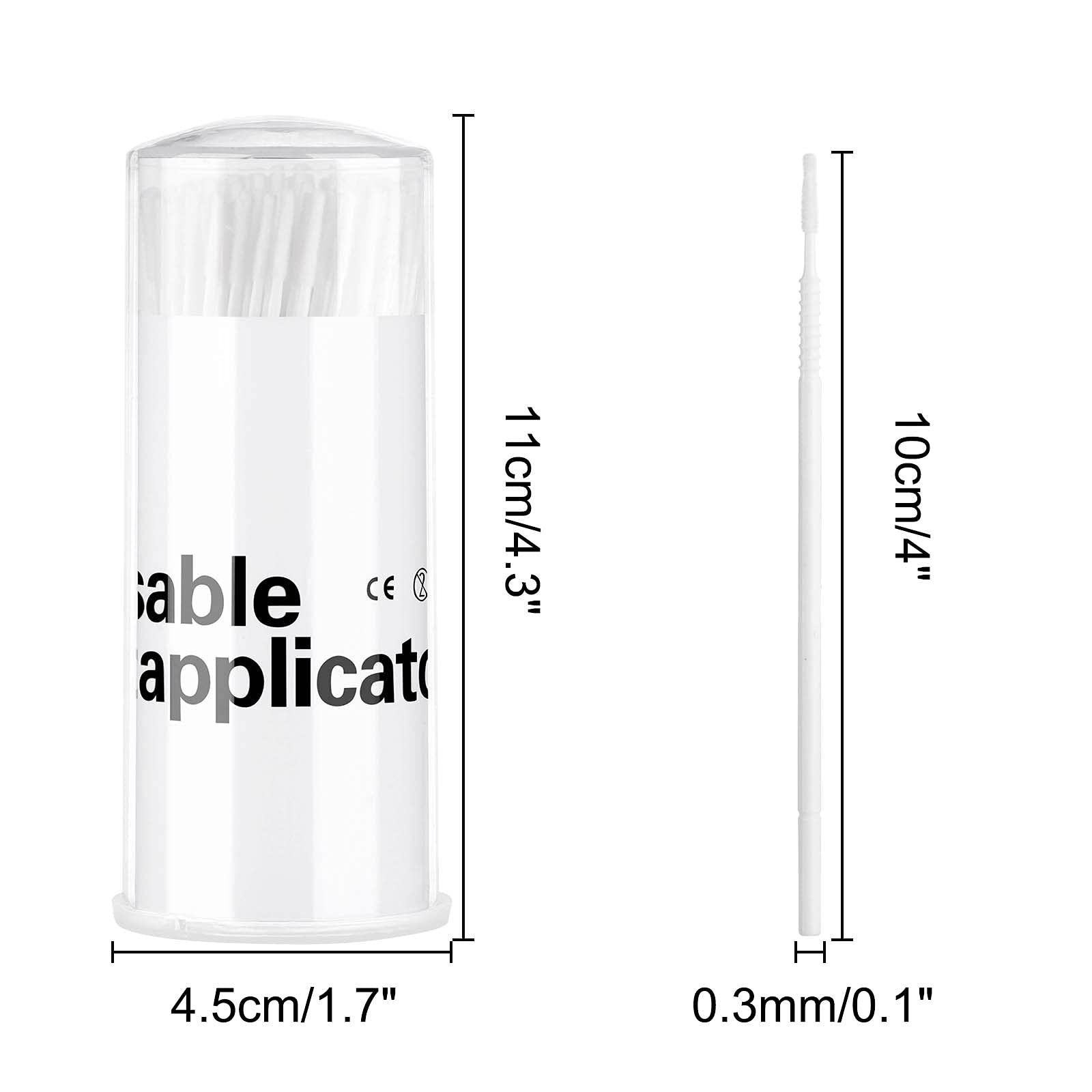 200 Pieces Disposable Micro Brush Applicators - Eyelash Extension Removal Tools, Mini Cotton Swab Brushes for Makeup, Nail Art & Personal Care (White) - Perfect for Eyelash Extensions, Makeup Touch-ups & Precision Cleaning