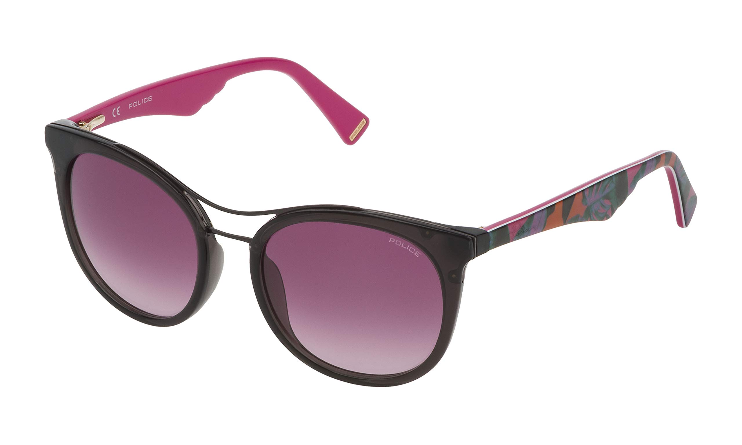 Polarized Fashion Sunglasses for Women - SPL7585209HP Stylish Police Frame Shiny Dark Grey UV Protection - Perfect for Driving, Beach & Outdoor Activities