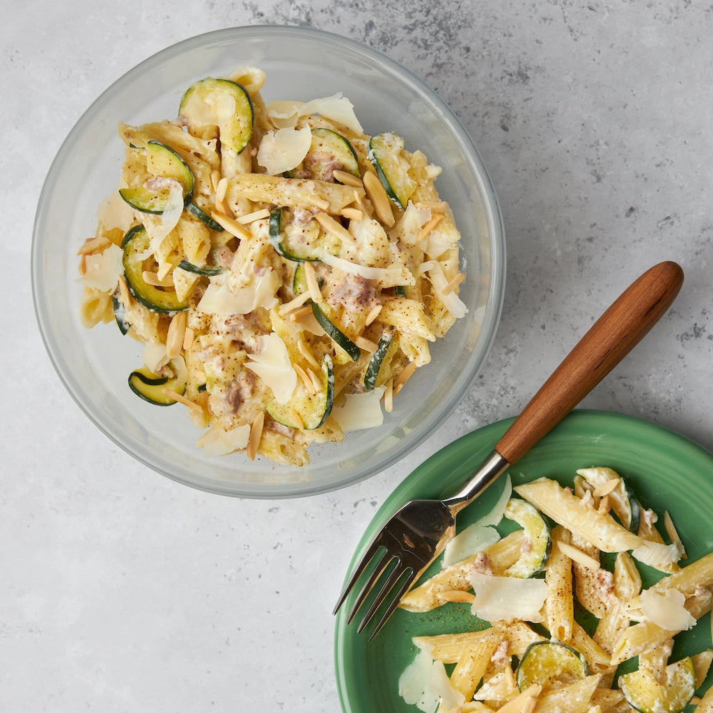 Creamy Zucchini Pancetta Pasta Recipe | Easy Italian Dinner Idea | Perfect for Weeknight Meals & Family Gatherings