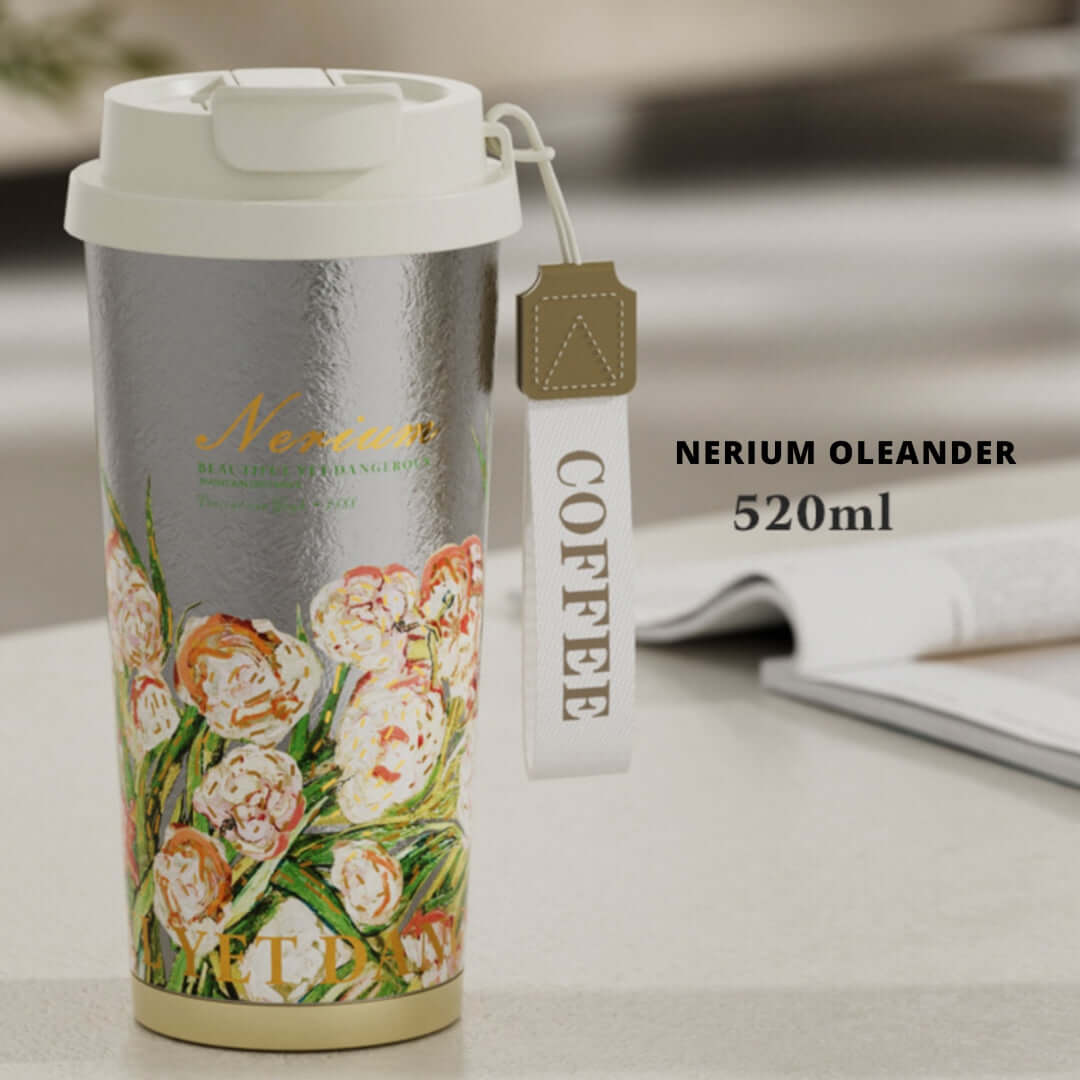 Premium Titanium Coffee Mug with Leak-Proof Lid - Lightweight & Durable Travel Thermos for Hot & Cold Drinks - Perfect for Camping, Hiking, Office & Daily Commute | BC6817