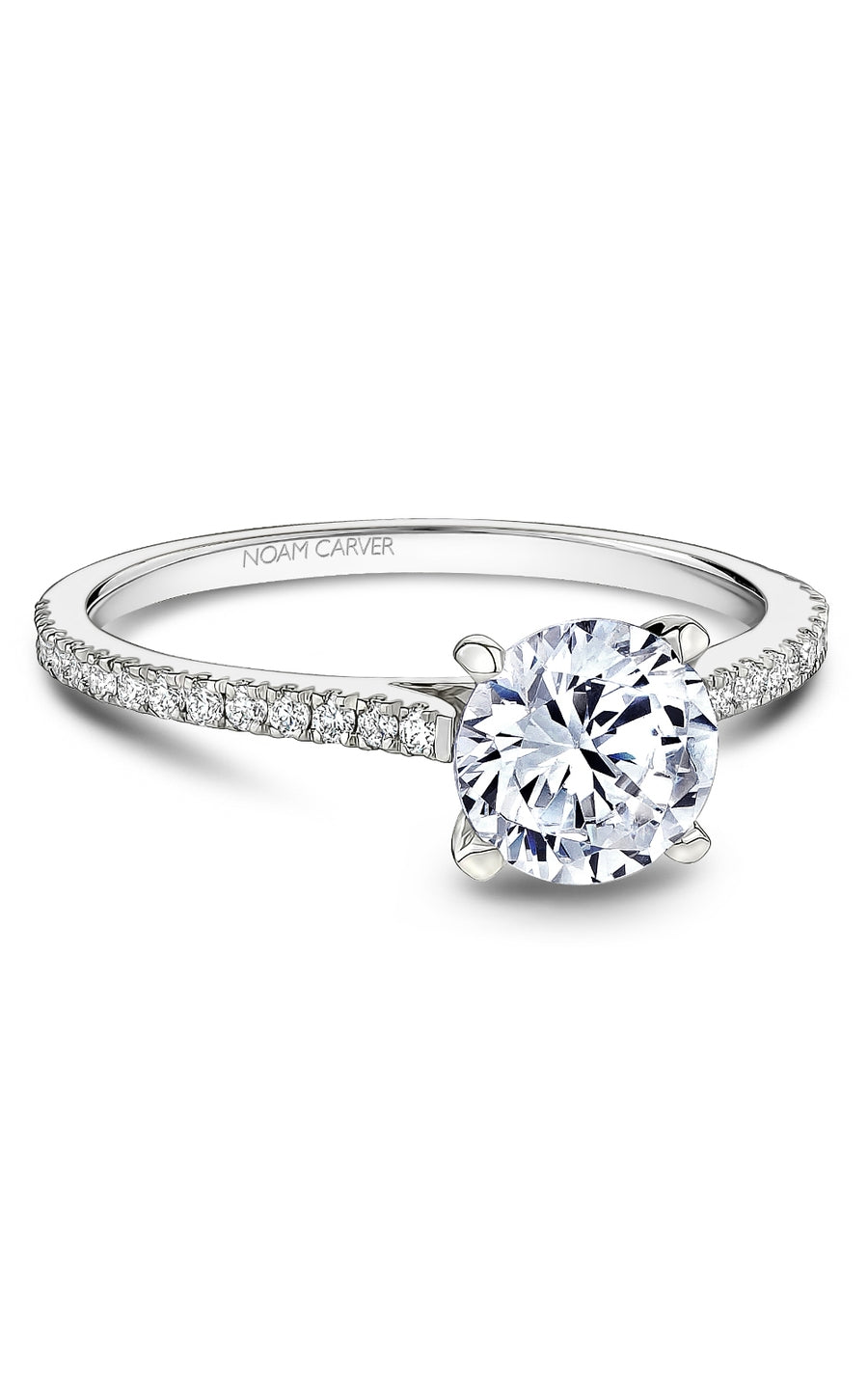 Noam Carver B507 01A Diamond Engagement Ring for Women - Perfect for Proposals, Weddings & Anniversary Gifts