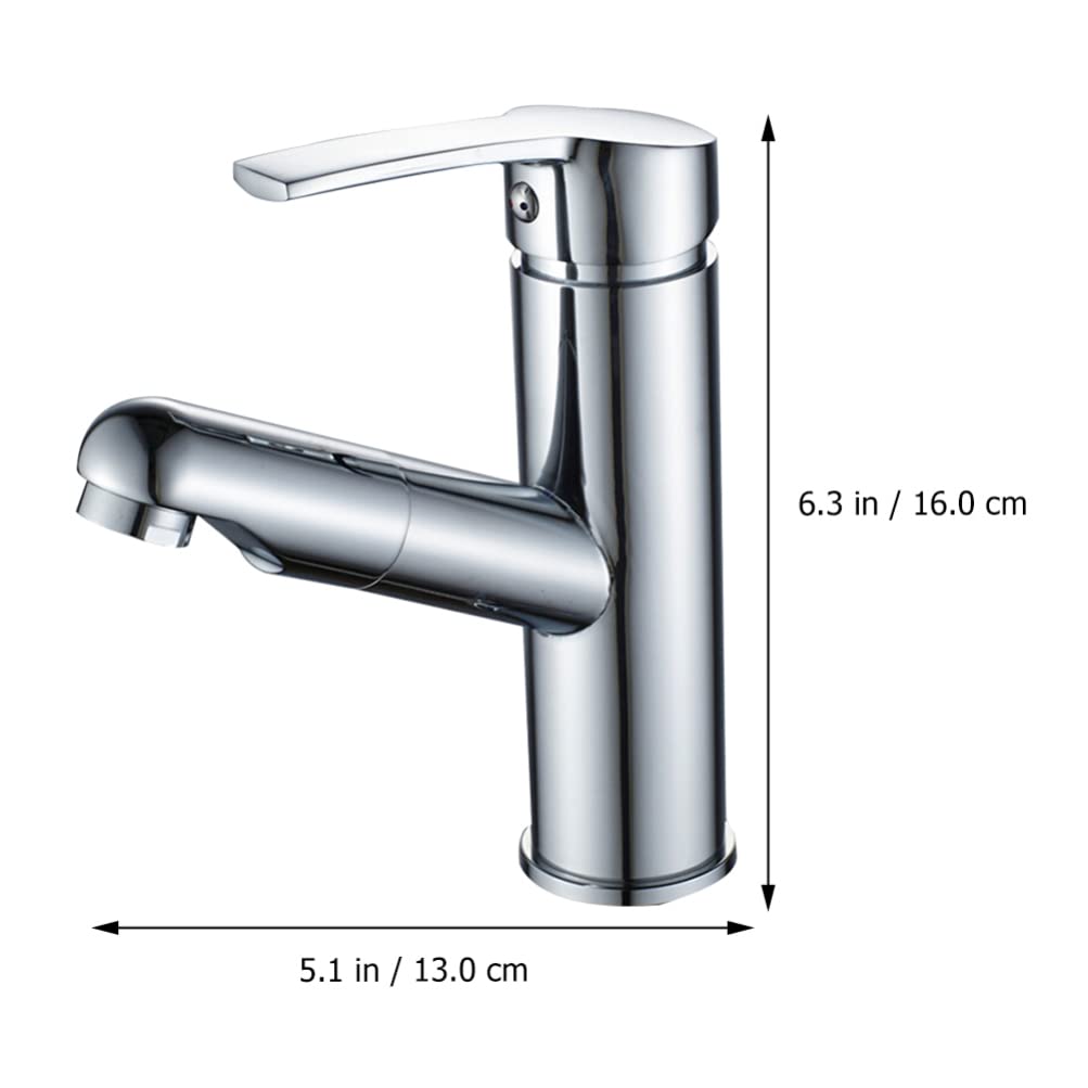 DOITOOL Stainless Steel Single Hole Pull Down Kitchen Faucet with Sprayer - Modern Waterfall Design for Sink, Bar, Laundry & Bathroom | Durable & Easy Install for Home & Commercial Use