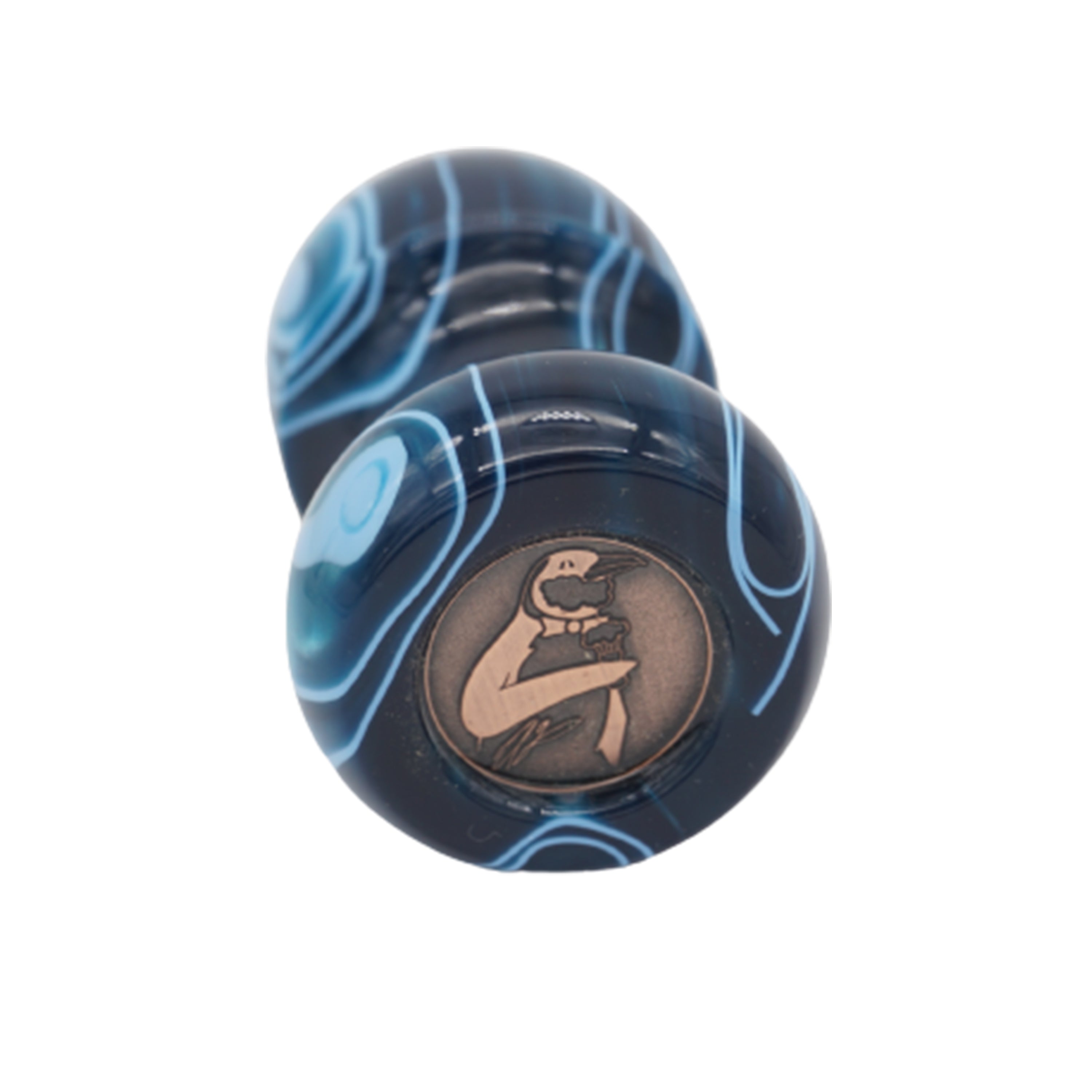 Premium Ocean Waves Handmade Shaving Brush Handle - Fits 24mm & 26mm Knots - Perfect for Wet Shaving, Grooming Kits & Luxury Bathroom Accessories