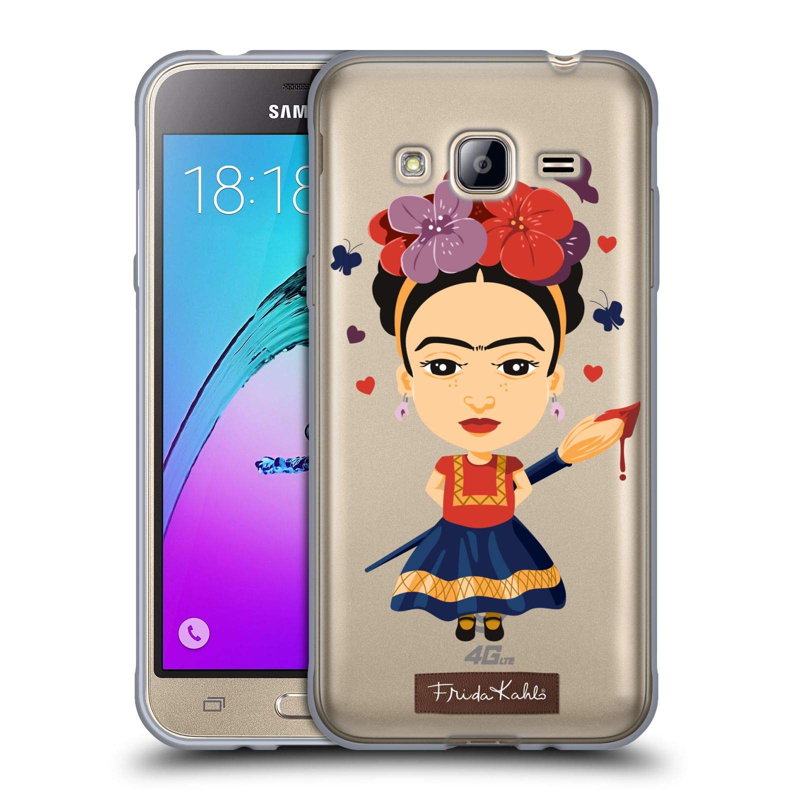 Officially Licensed Frida Kahlo Soft Gel Phone Case for Samsung Galaxy J3 - Cute Artistic Protection Cover - Perfect for Everyday Use, Gifts & Art Lovers