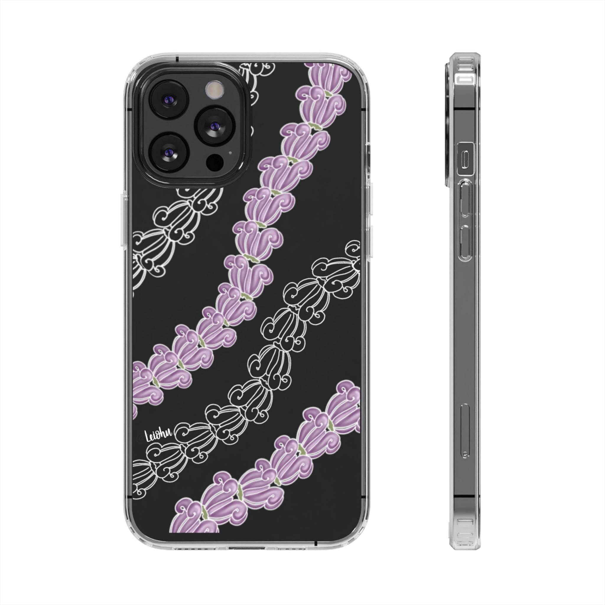 Royal Crown Lei Clear Phone Case - Durable Protective Cover for iPhone & Samsung - Perfect for Hawaiian Luau Parties, Beach Vacations & Themed Events