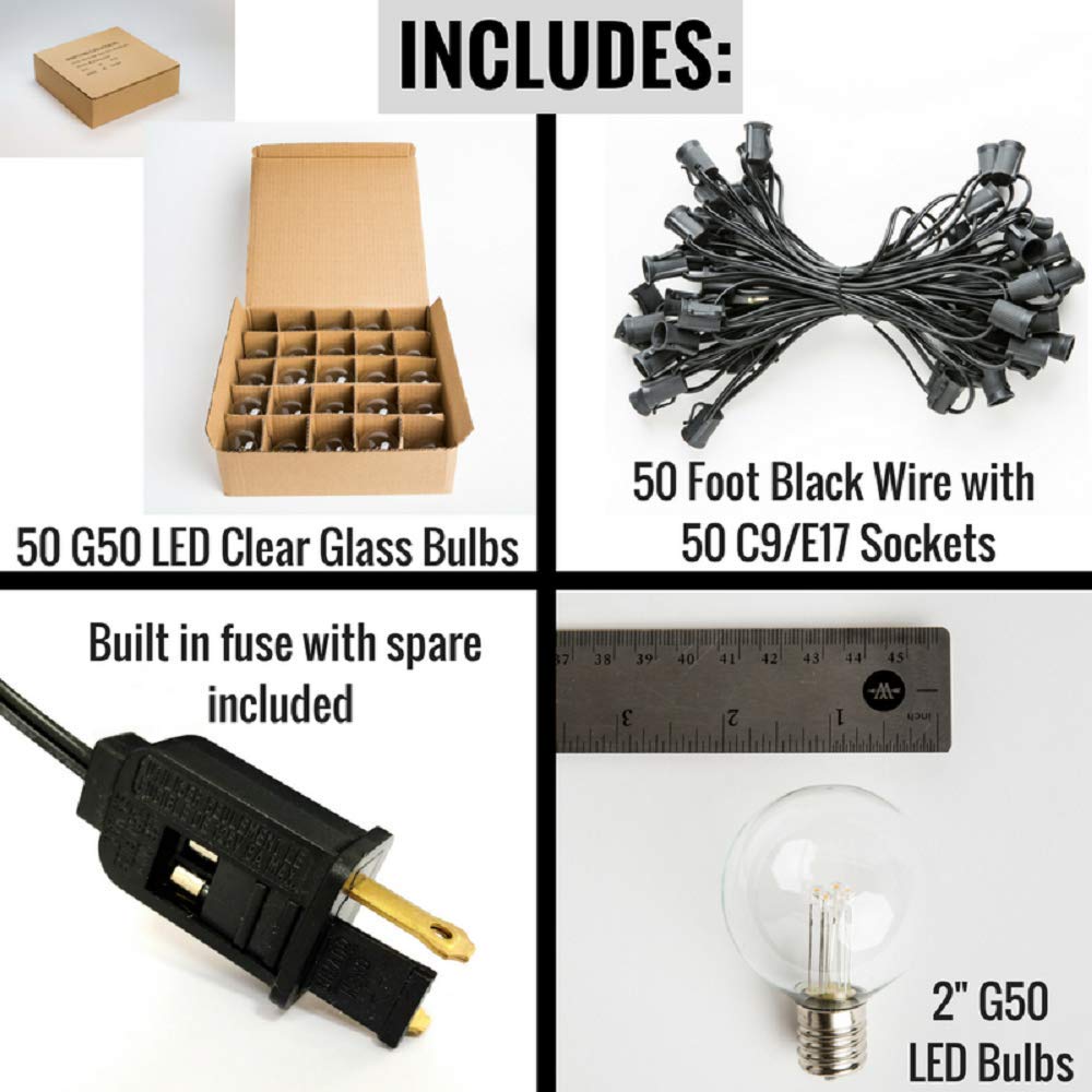 Hometown Evolution G50 50ft Outdoor LED String Lights - 2