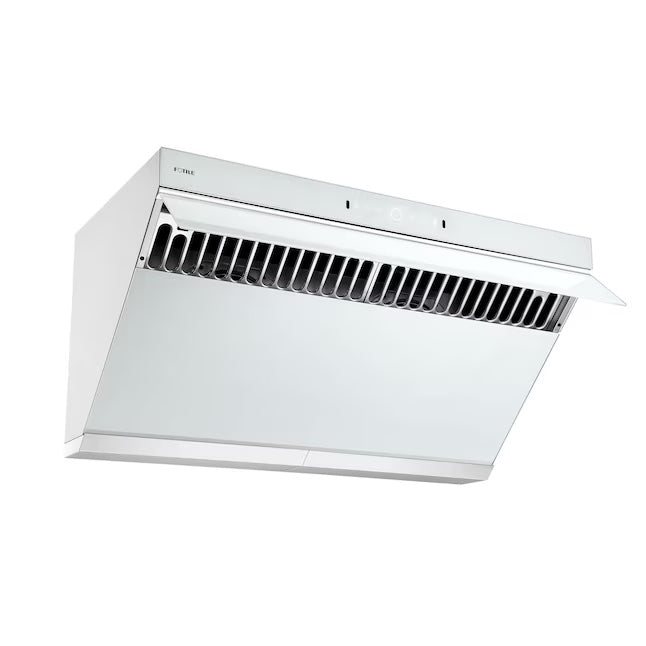 Fotile JQG9006 W 36-Inch 1000 CFM Wall Mount Range Hood with Motion & Touch Control - White Schott Glass for Modern Kitchen Ventilation | Perfect for Gas Stoves, Cooking, Smoke Removal