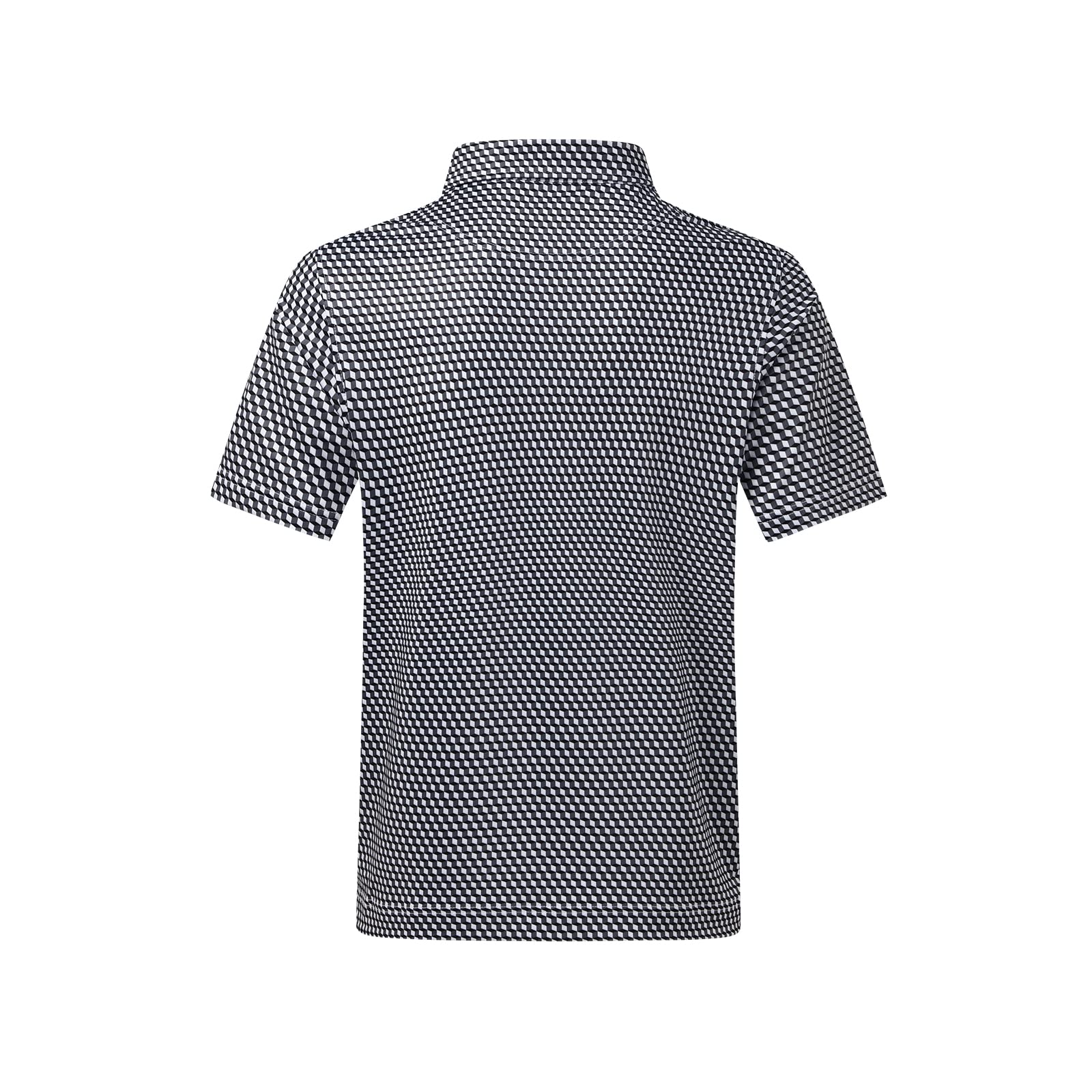 DEOLAX Men's Quick-Dry Polo Shirts - Fashion Print Golf Shirt, Moisture-Wicking Short Sleeve Tee for Golf, Casual, and Outdoor Activities