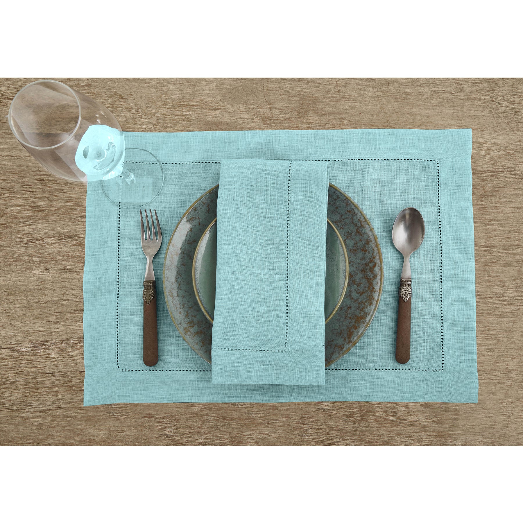 Premium Classic Hemstitch Napkins - 100% Cotton Linen Dinner Napkins for Formal Dining, Weddings & Special Occasions