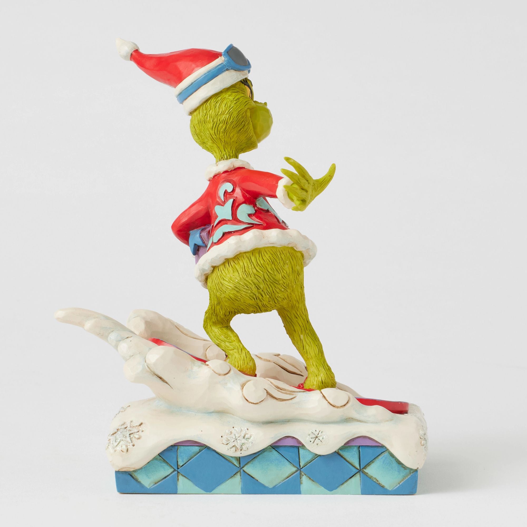 Grinch Snowboarding Figure - Christmas Decorations, Holiday Collectible for Home, Office & Party - Perfect for Xmas Tree Ornaments, Gift Giving & Festive Decor