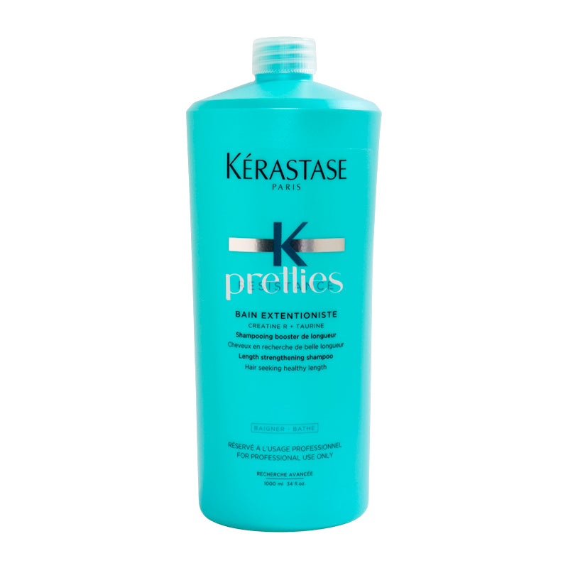 Kerastase Resistance Bain Extentioniste Length Strengthening Shampoo - 1000ml for Damaged & Long Hair - Sulfate-Free Formula with Ceramide & Protein - Salon-Quality Hair Care for Women & Men - Perfect for Daily Use & Hair Growth Treatments