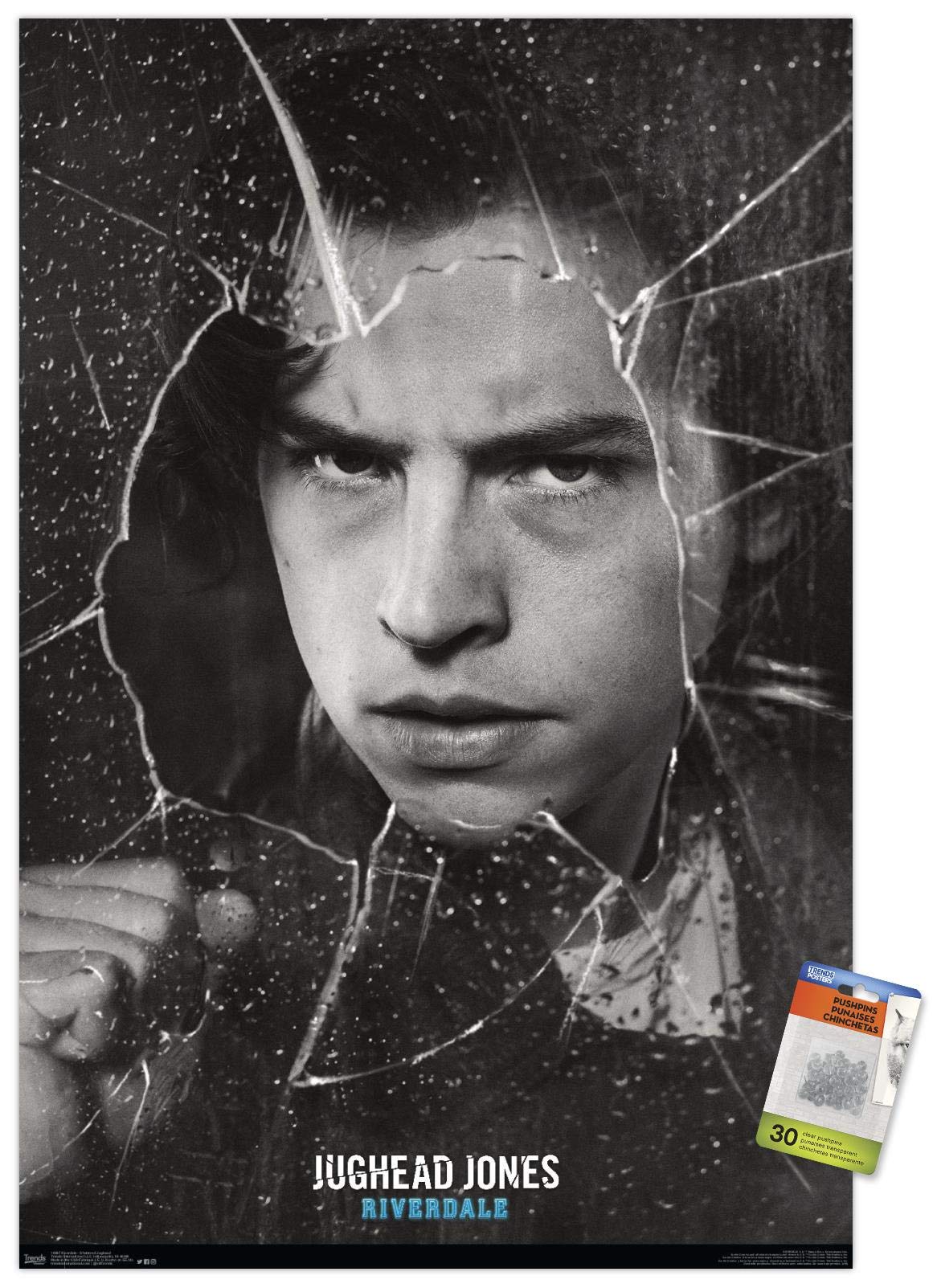 Riverdale - Shattered Jughead Wall Poster with Push Pins | Vintage TV Show Decor for Bedroom, Dorm & Office | Perfect Gift for Fans