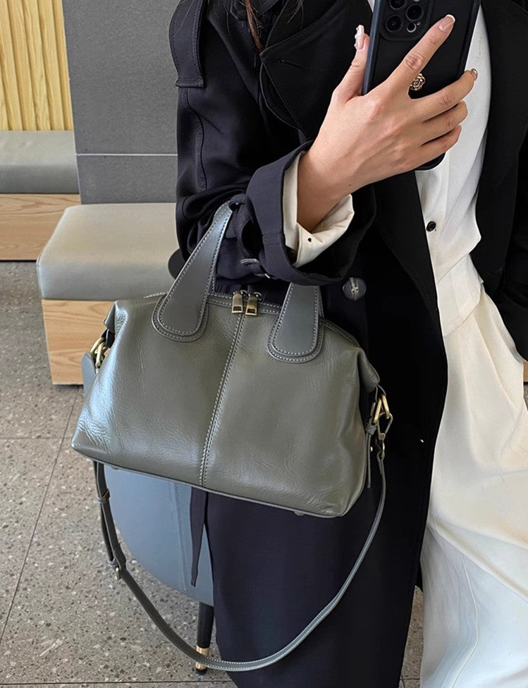 Stylish Genuine Leather Tote Bag for Women - Professional Work Bag with Multiple Pockets - Perfect for Office, Business Meetings & Daily Commute