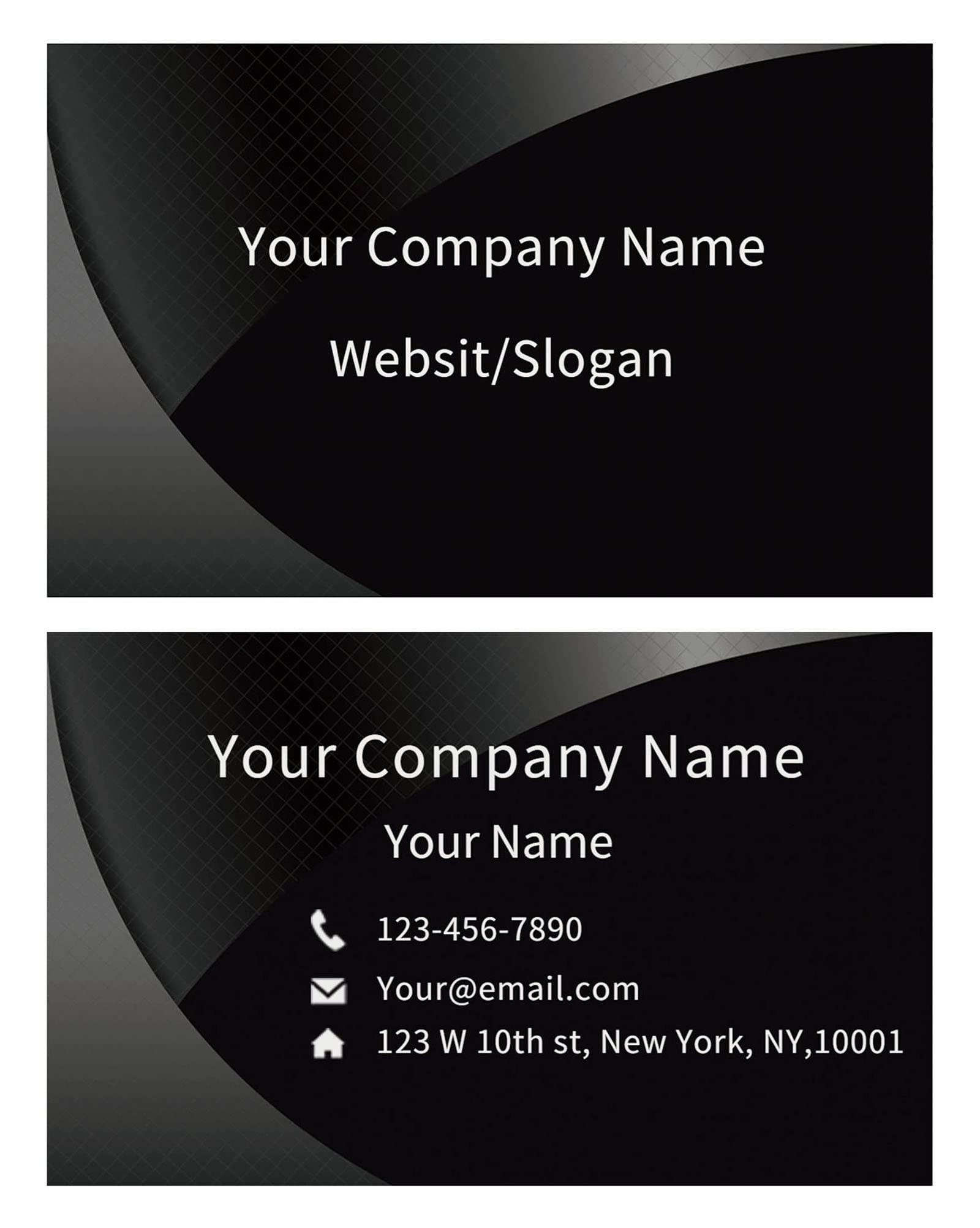 Custom Premium Business Cards 200 pcs - Double-Sided Full Color Printing with Black Tone - Personalized Text & Design for Professionals, Networking & Branding