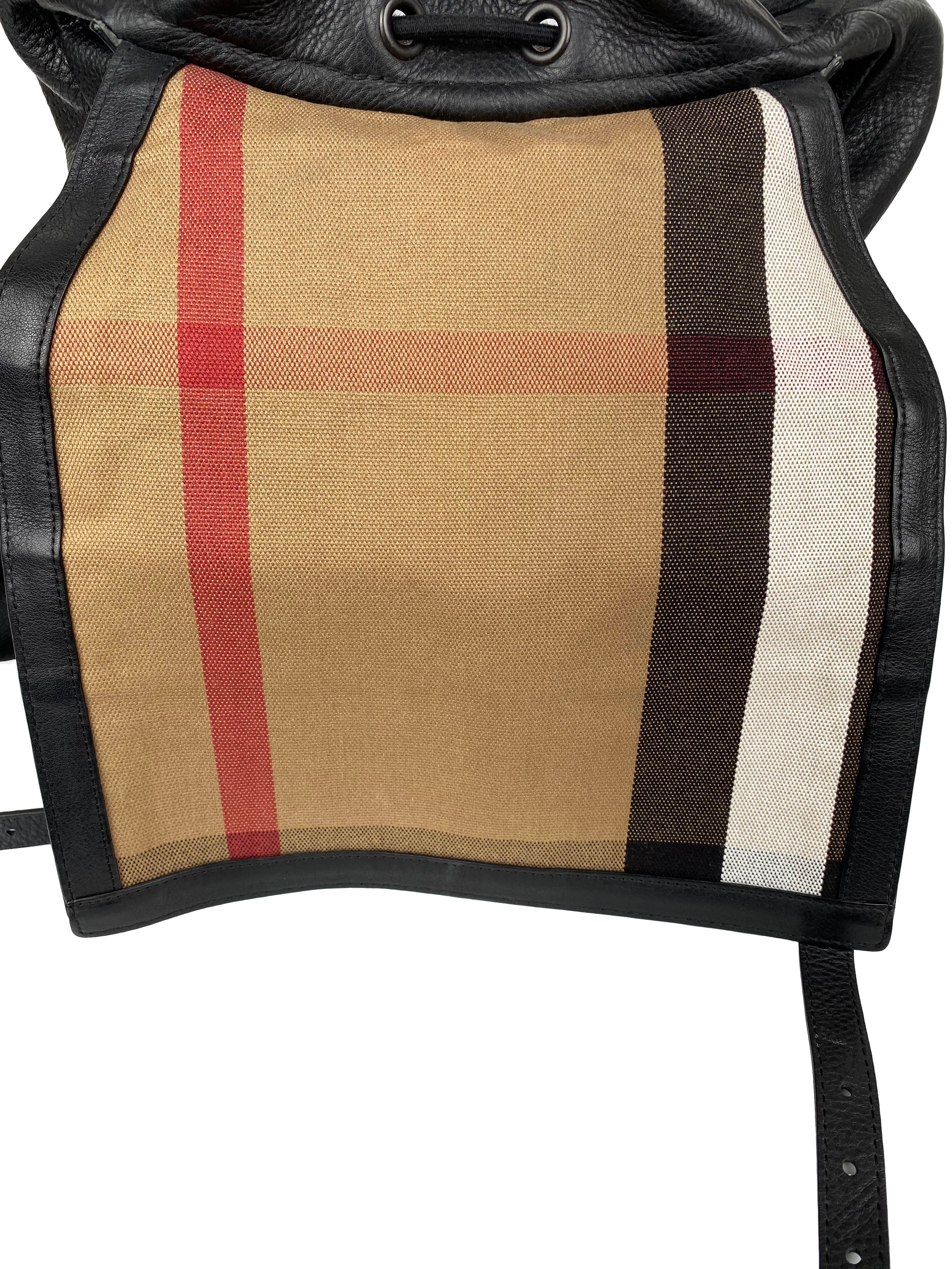 Burberry Men's Black Extra Large Rucksack Backpack - Stylish Durable Travel & Work Backpack for Business Professionals & Commuters