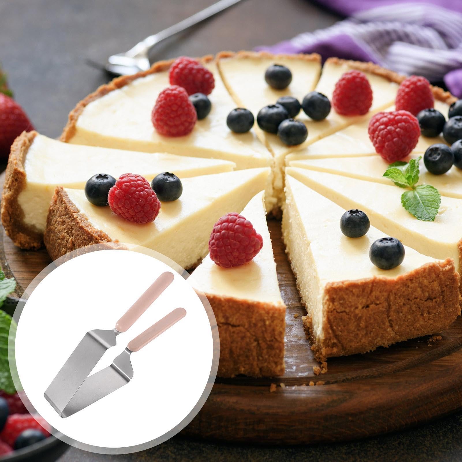 DUDOK 1/2 Pcs Stainless Steel Cake Slicer - 27x5cm Adjustable Pie Cutter & Cake Spatula with Double Ergonomic Handle | Durable Cake Knife for Birthday Parties, Wedding Cakes, Pastries & Desserts | Perfect for Professional Bakers & Home Baking Enthusiasts