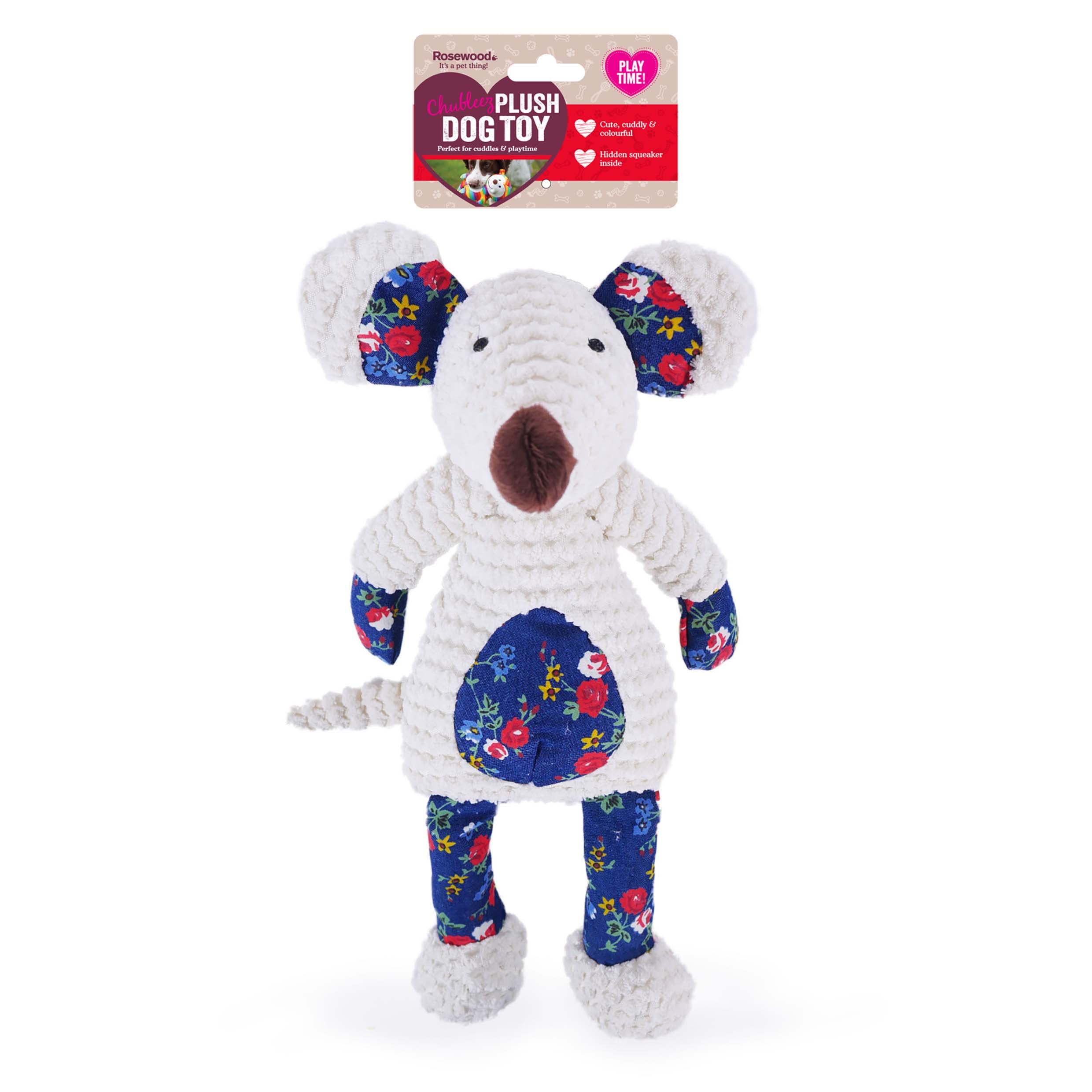 Chubleez Maisie Mouse Plush Dog Toy - Soft & Cute Stuffed Animal for Kids, Perfect for Cuddling, Gifts, and Nursery Decor