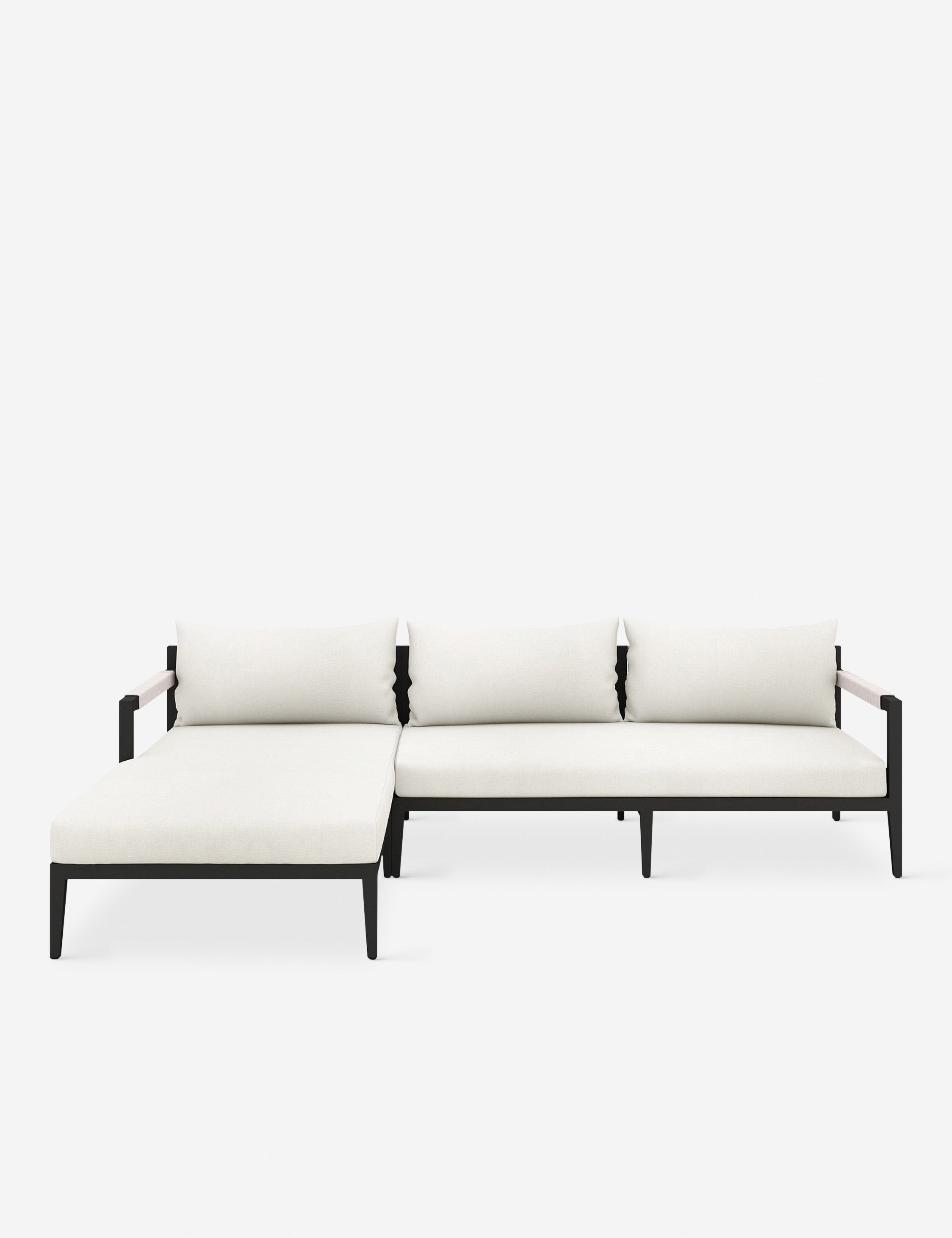 Cadenza Indoor Outdoor Metal Sectional Sofa Set - Modern Patio Furniture for Living Room, Garden, and Backyard - Weather-Resistant & Durable Lounge Seating