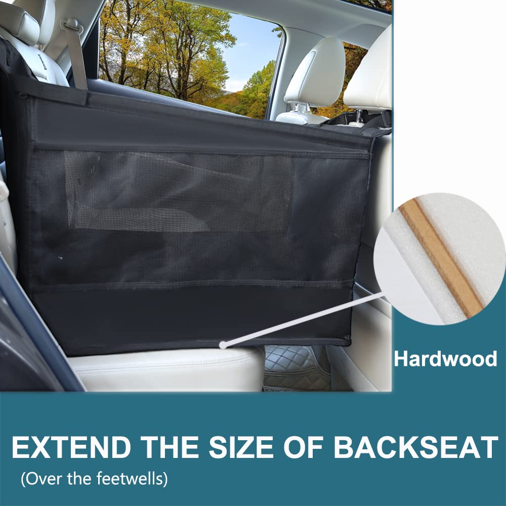 Large Dog Car Seat Cover - Water-Resistant Half Hammock for Cars, Trucks & SUVs | Full/Half Seat & Floor Protection | Perfect for Road Trips & Pet Travel Safety