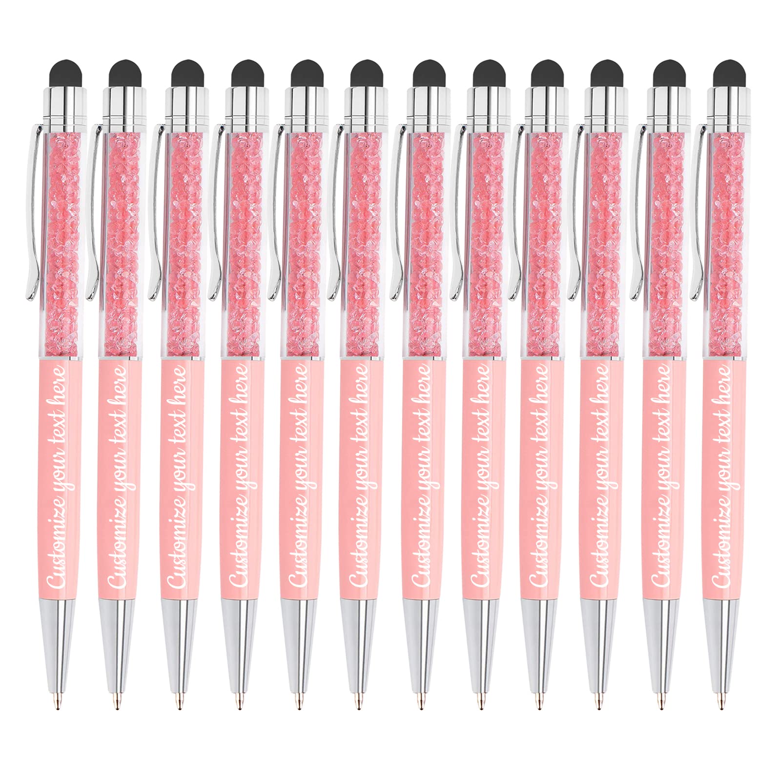 Custom Engraved Ballpoint Pens Bulk - Personalized Name & Message Stylus for Business, Office, Graduation - Unique Christmas & Birthday Gifts for Men & Women - Perfect for Corporate Events, School Awards & Thoughtful Present Giving
