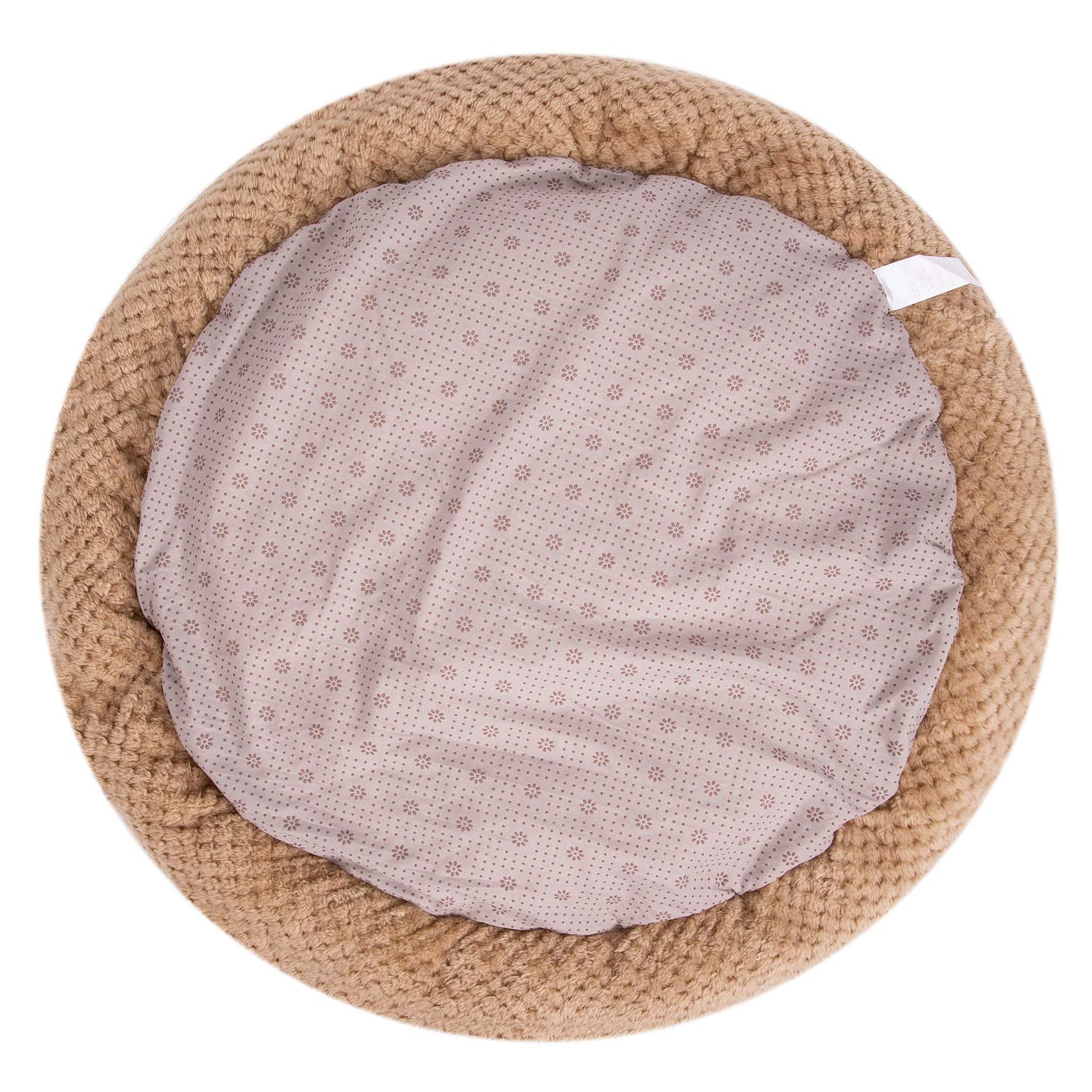 Premium WONDER MIRACLE Plush Pet Bed - Ultra Soft Dog & Cat Bed for Crates, Washable (24x24 Inch, Mocha Brown) - Perfect for Indoor Pets, Cozy Sleeping & Crate Training