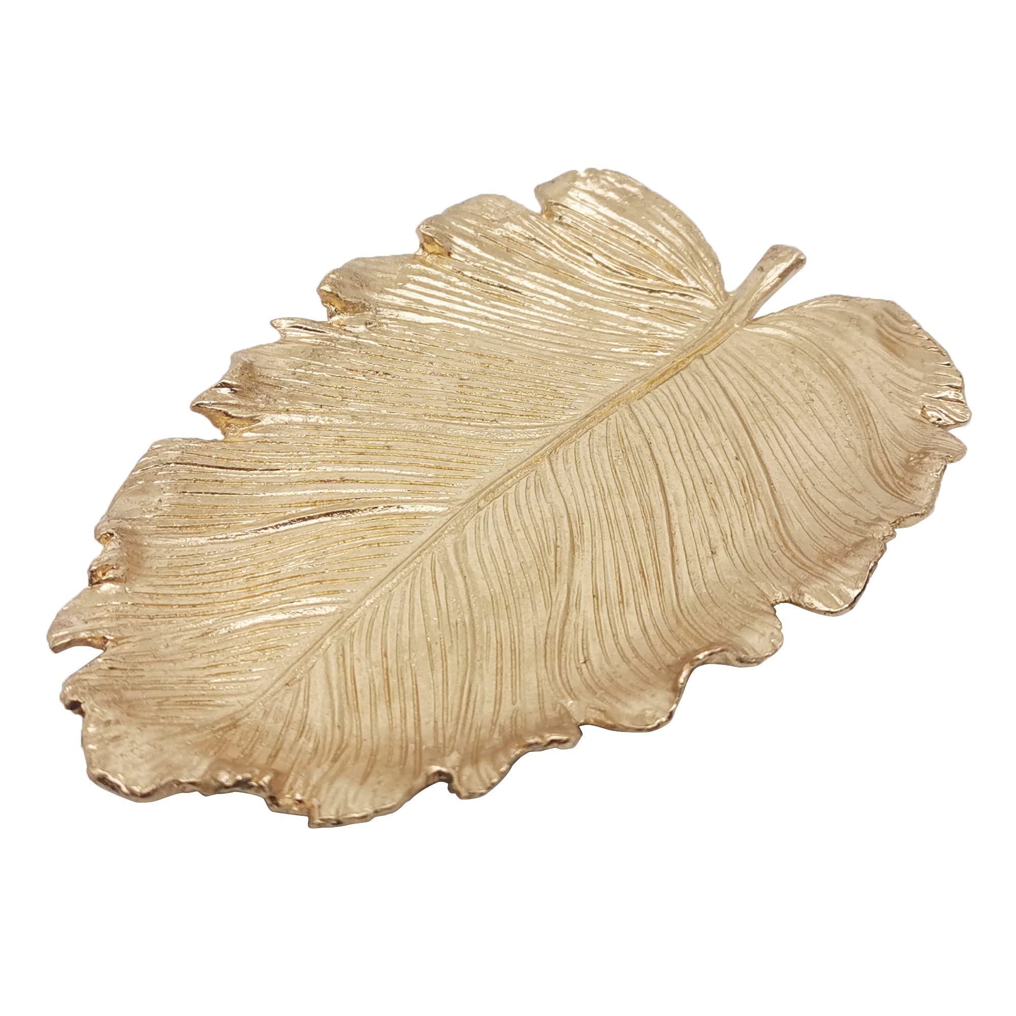 Leaf-Shaped Metal Jewelry Dish - Small Ring Holder & Jewelry Organizer, Elegant Trinket Tray for Dresser - Perfect Christmas, Birthday & Wedding Gift - Ideal for Home Decor, Vanity & Jewelry Storage