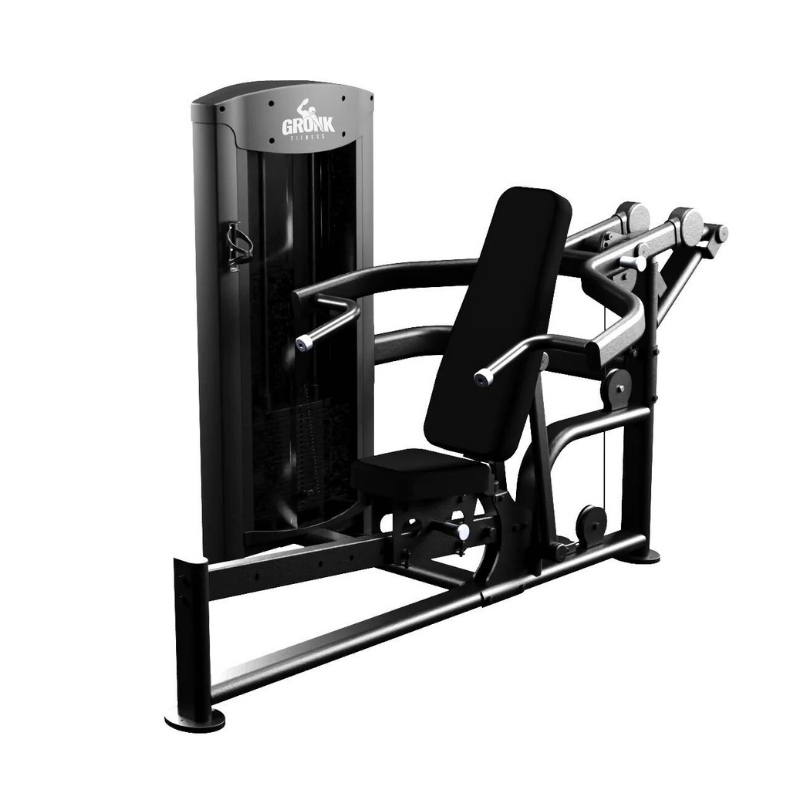 Gronk Fitness Selectorized Dual Incline Chest & Shoulder Press Machine - Professional Gym Equipment for Home & Commercial Use - Perfect for Strength Training & Muscle Building