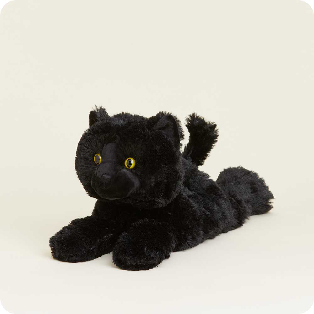 Black Cat Warmies - Microwaveable Plush Heating Pad for Pain Relief & Comfort | Perfect for Stress Relief, Muscle Relaxation, and Cozy Warmth at Home or Office