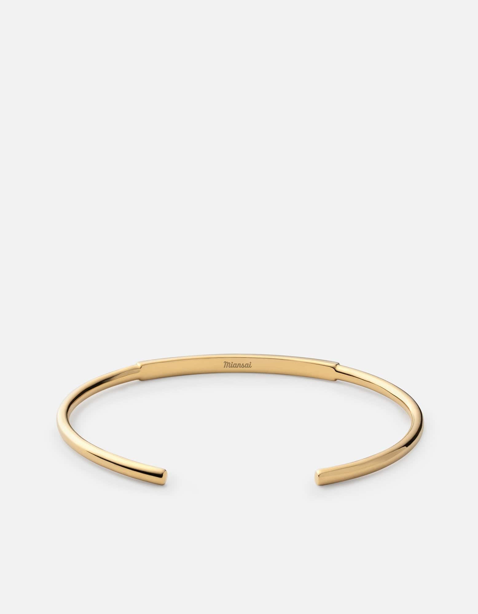 Gold Polished ID Cuff Bracelet - Elegant and Stylish Jewelry for Women, Perfect for Parties, Weddings, and Everyday Wear