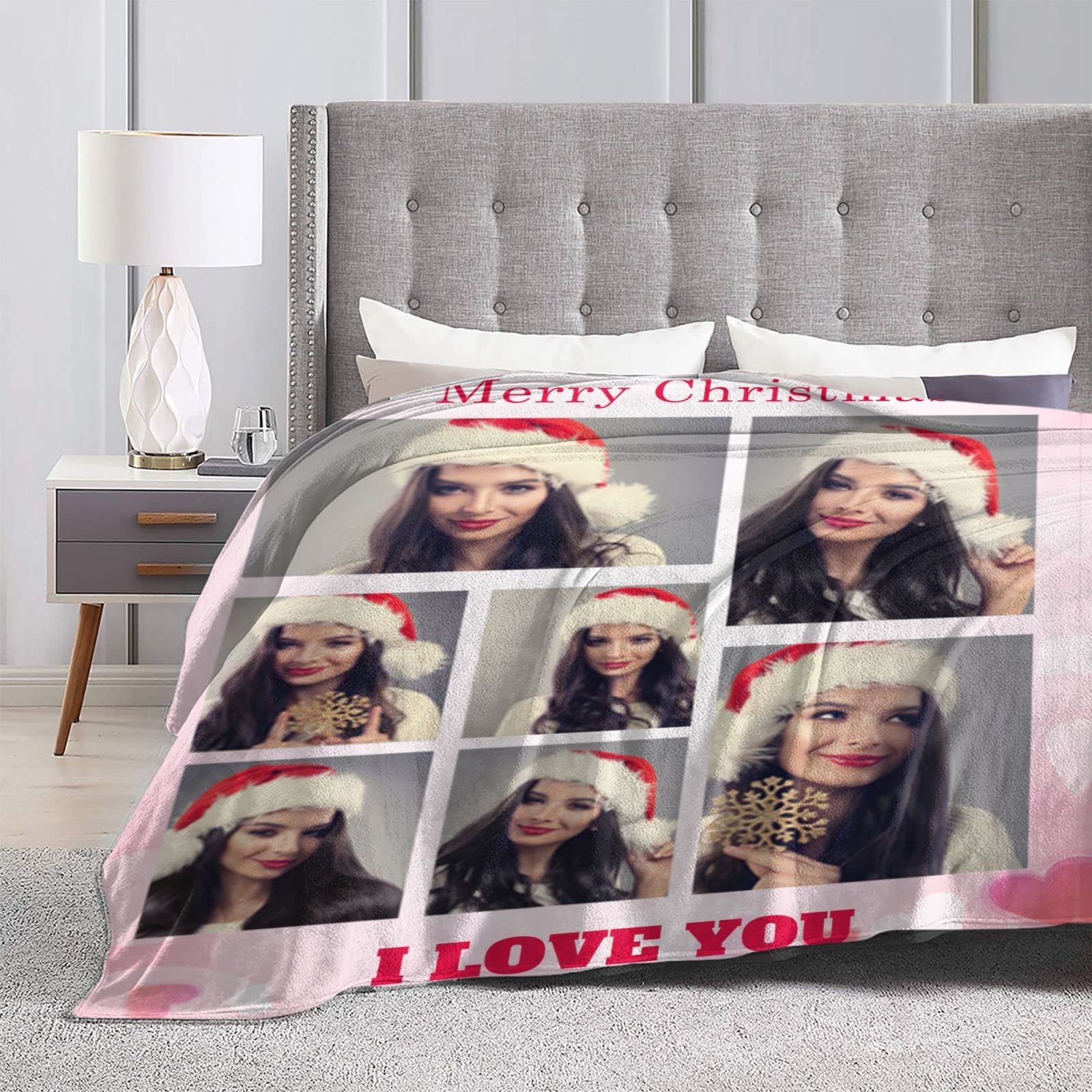 Custom Photo Blanket - Personalized Throw Blanket with Your Picture for Baby, Mother, Father, Friends & Lovers | Unique Gift for Birthday, Halloween, Christmas | Cozy Home Decor & Thoughtful Present for Pet Lovers