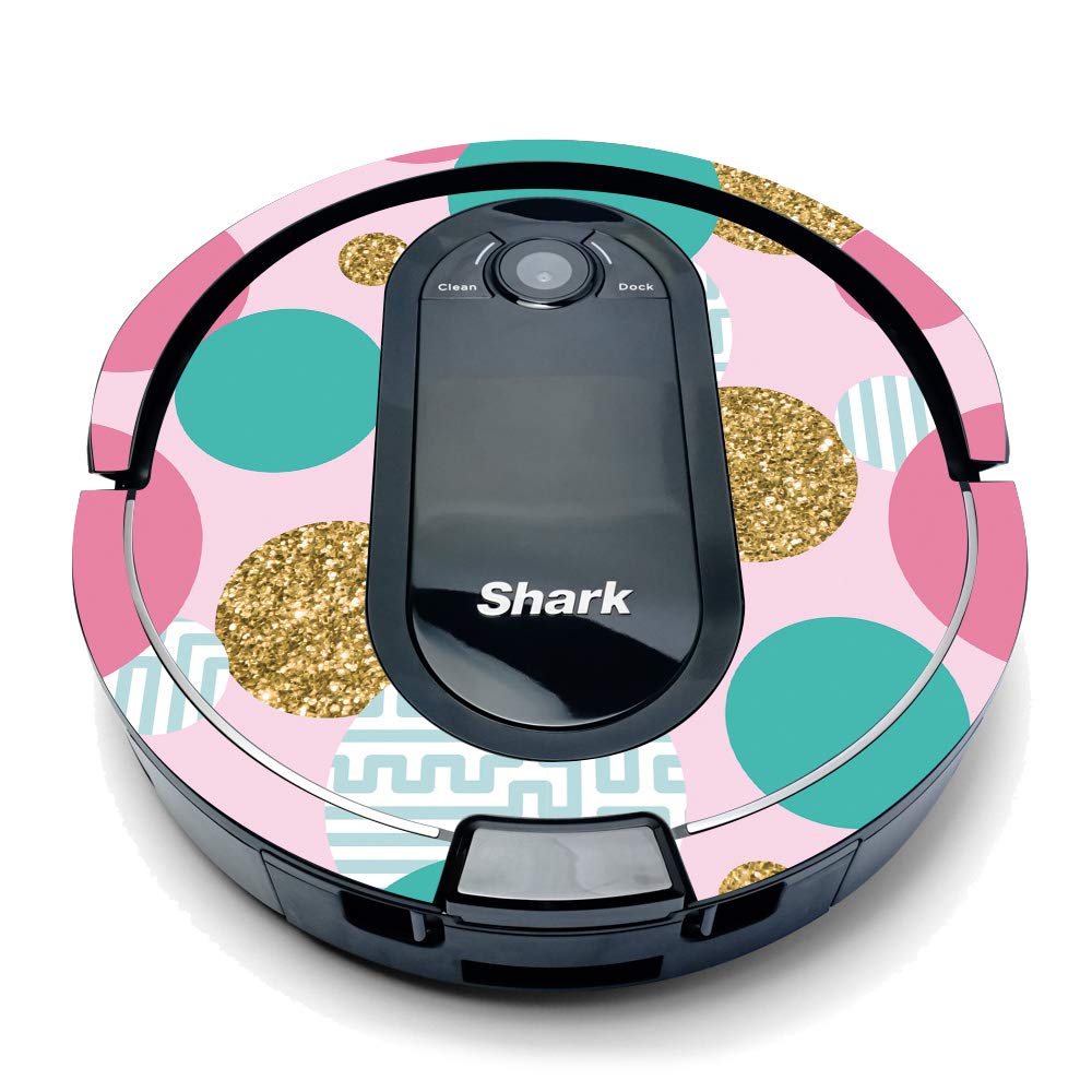 MightySkins Shark IQ Robot Vinyl Decal Wrap Cover - Golden Bubbles | Protective & Durable Skin | Easy to Apply & Remove | Made in USA | Perfect for Home Cleaning & Robot Protection