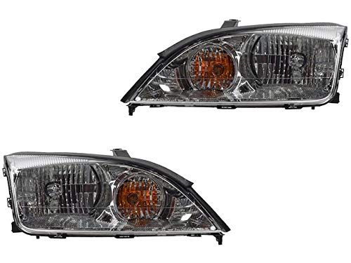 **2-Pack Halogen Headlight Assembly for 2005-2007 Ford Focus - Direct Fit Replacement, High Visibility for Night Driving & Foggy Conditions**