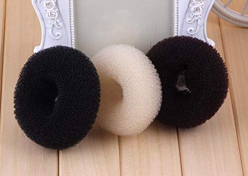 3Pcs Donut Hair Bun Maker Ring - Large, Medium, Small Set for Women & Girls - Chignon Hair Doughnut Styling Tool for Updos, Ponytails & Party Hairstyles