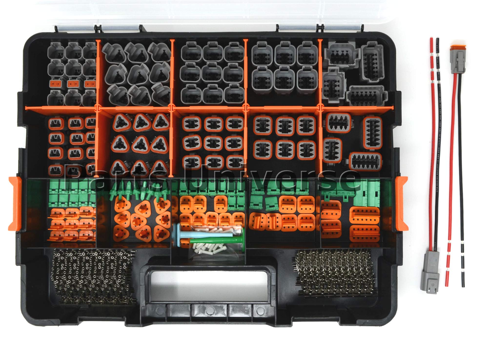 DEUTSCH 518-Piece DT Connector Kit in Gray - OEM 518 Stamped Contacts & Pigtail Kit for Automotive, Marine & Industrial Wiring Applications