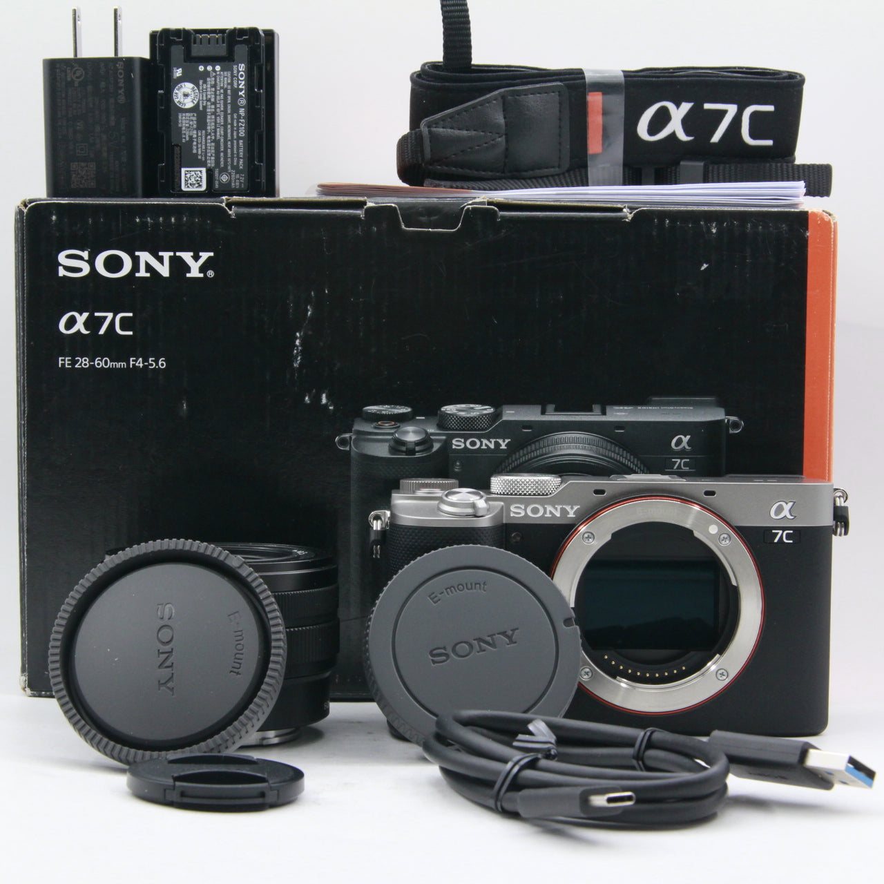 Open Box Excellent Condition Sony Alpha a7C Full-Frame Mirrorless Camera with FE 28-60mm f/4-5.6 Lens (Silver) - Perfect for Travel Photography, Vlogging & Street Shooting