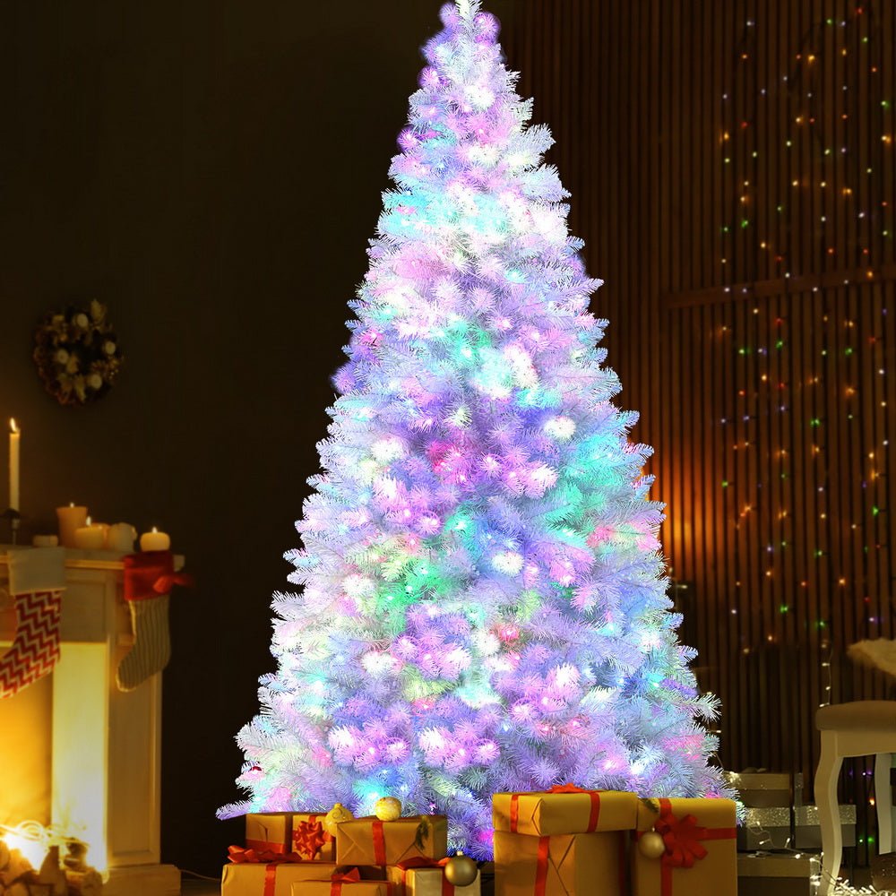 2.1m Pre-Lit Christmas Tree with 1310 Tips & RGB Remote Control - Perfect for Holiday Decor, Xmas Party, and Home Festive Lighting
