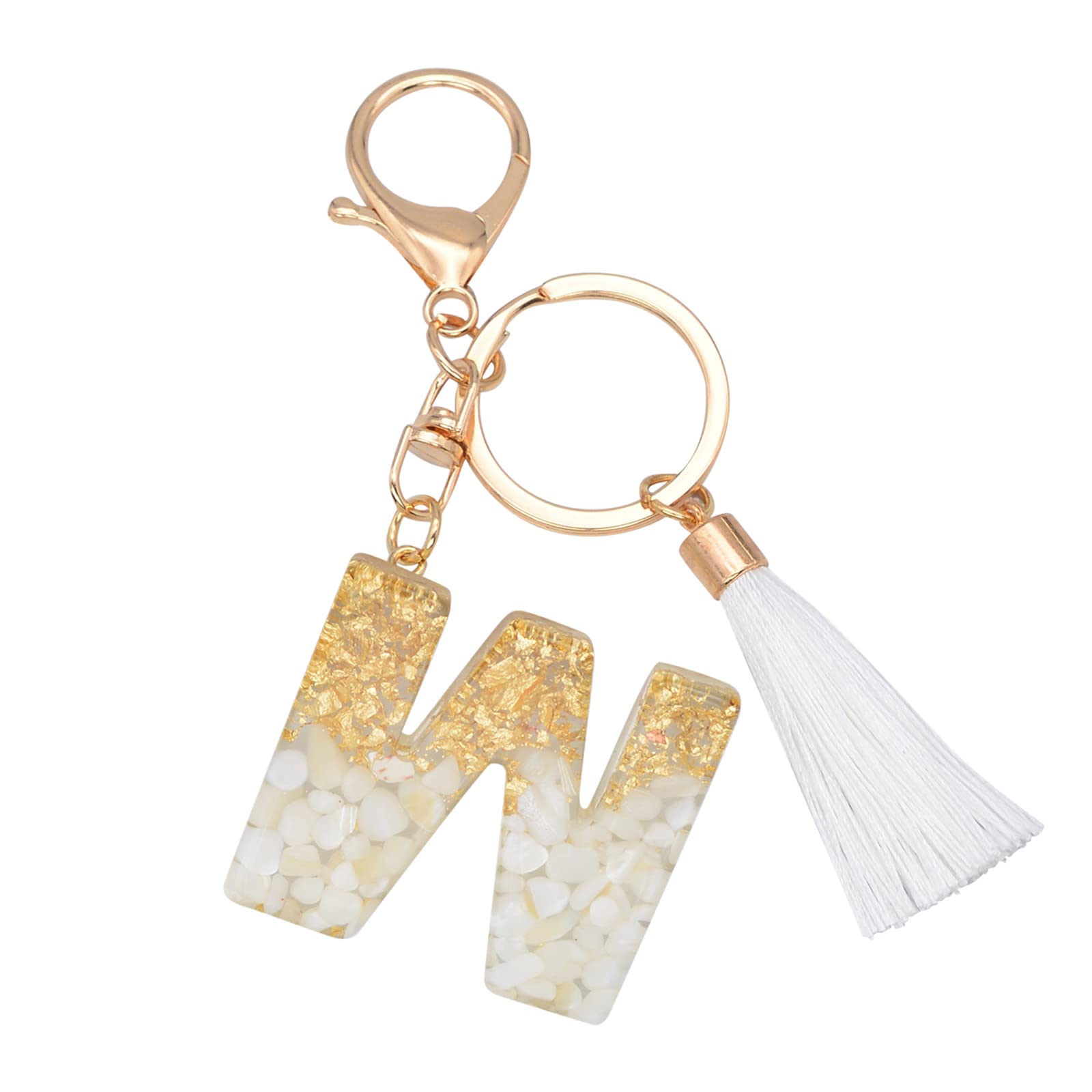 Creative Translucent Resin Letter Keychain for Men - Durable Car Key Holder with Colorful Pendant (Perfect for Gifts, Office Keys & Everyday Carry)