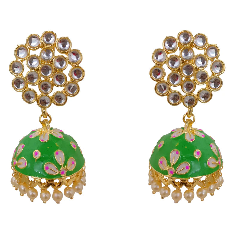 Exquisite White Floral Dangle Jhumki Earrings for Women – Perfect for Weddings, Parties & Festive Occasions