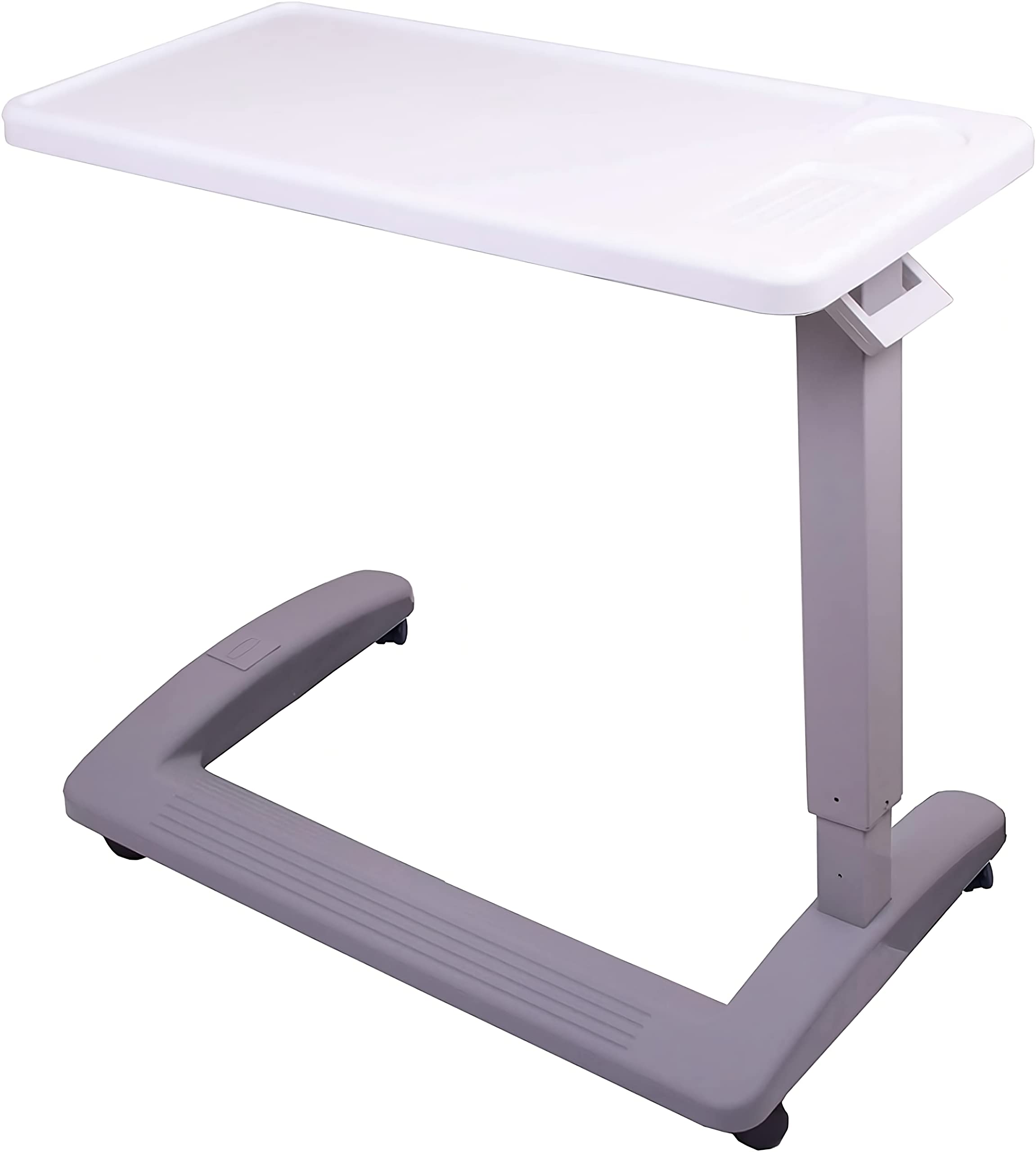 Carex Overbed Table with Wheels - Adjustable Height Hospital Bed Table for Home & Medical Use - Rolling Bedside Desk for Eating, Working, Reading in Bed - Portable Over The Bed Table for Patients & Seniors