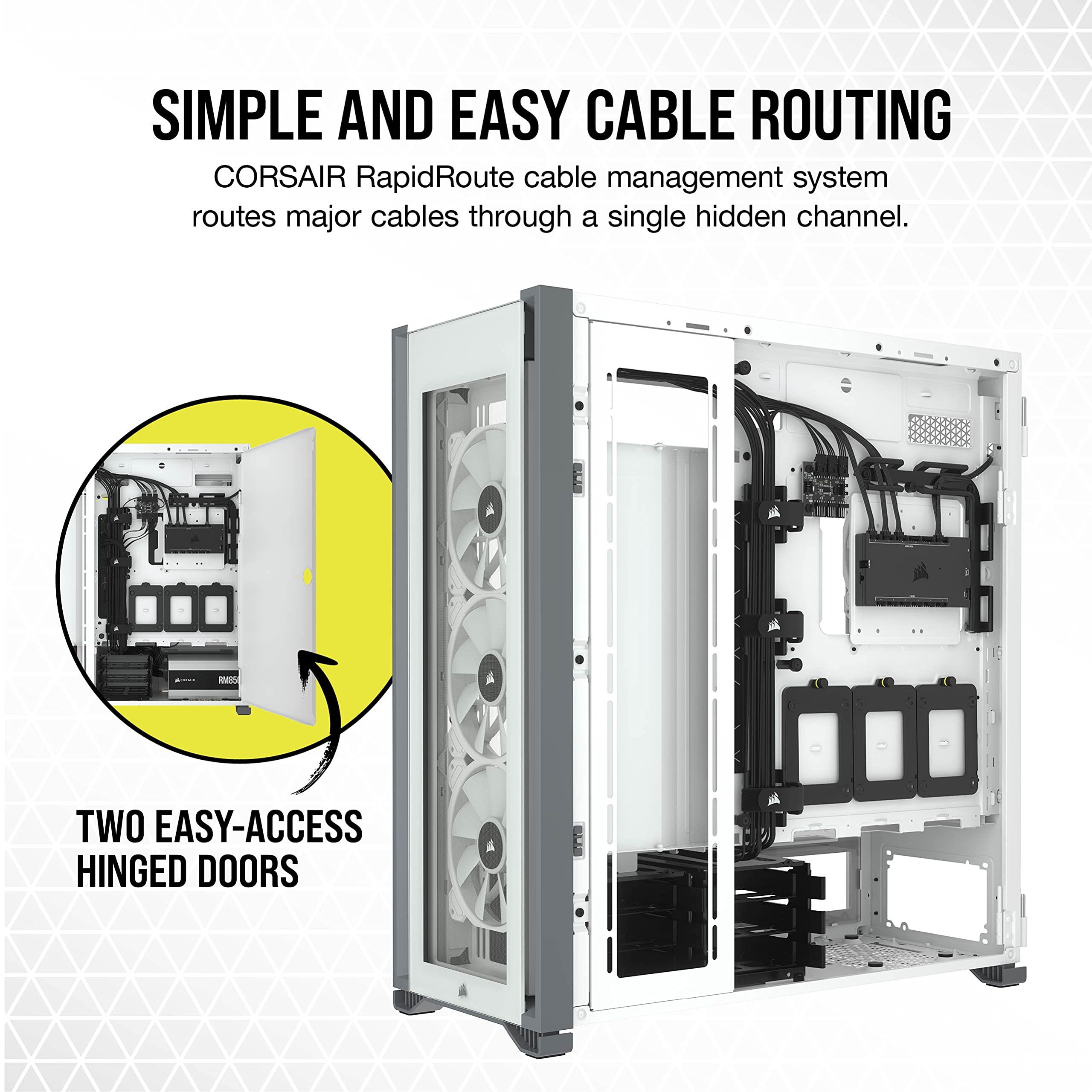 Corsair iCUE 7000X RGB Full-Tower ATX PC Case - White | 3 Tempered Glass Panels, 4x 140mm RGB Fans | Smart Fan & RGB Control | Spacious Interior & Easy Cable Management | Perfect for Gaming PC Builds & High-Performance Workstations